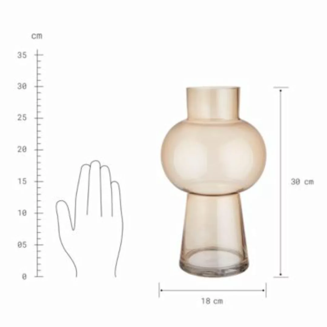 BUTLERS BEA Vase Höhe 30cm hellorange günstig online kaufen