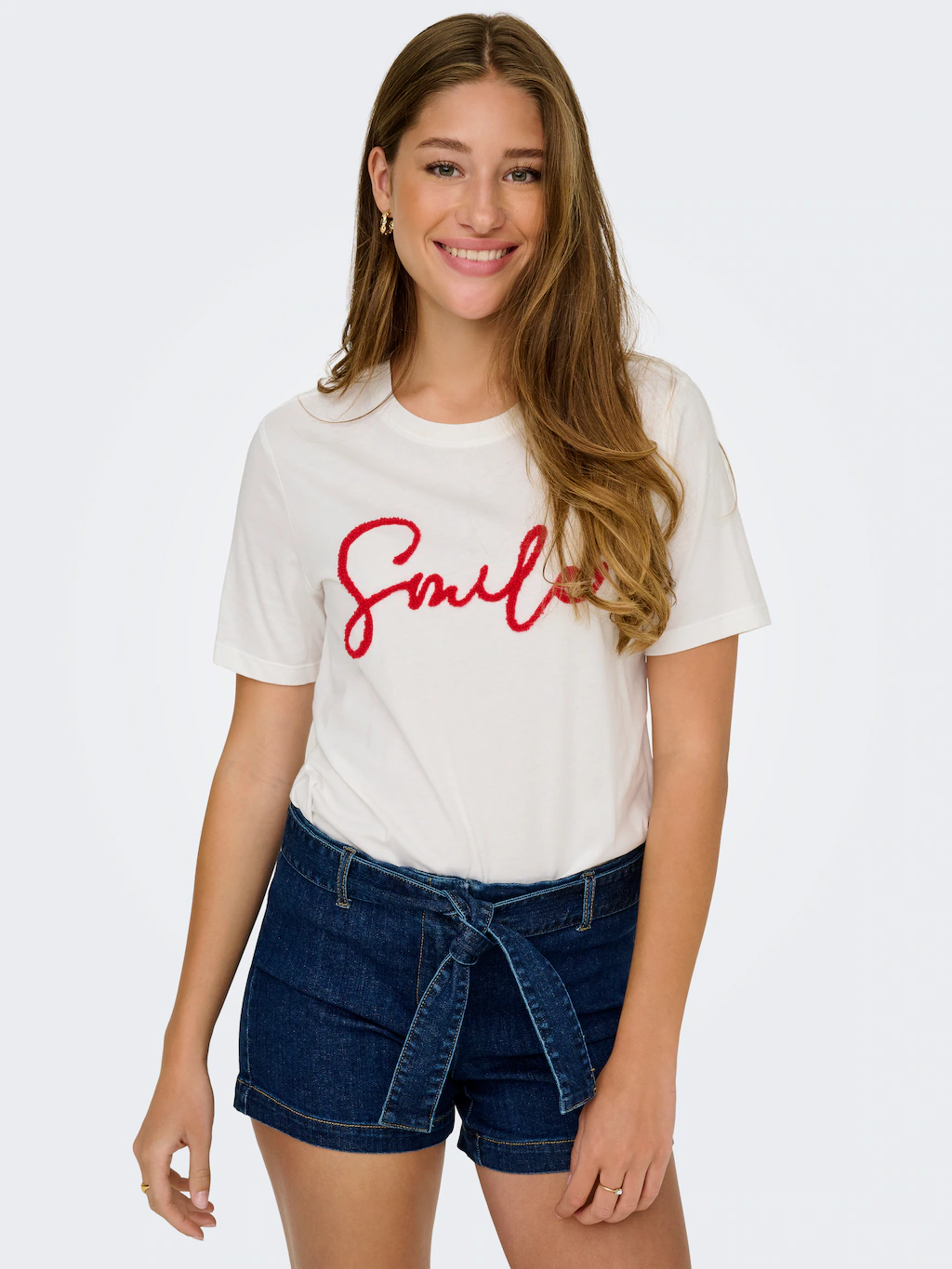 ONLY T-Shirt "ONLKIKO LIFE S/S O-NECK TERRY TOP CS JRS" günstig online kaufen