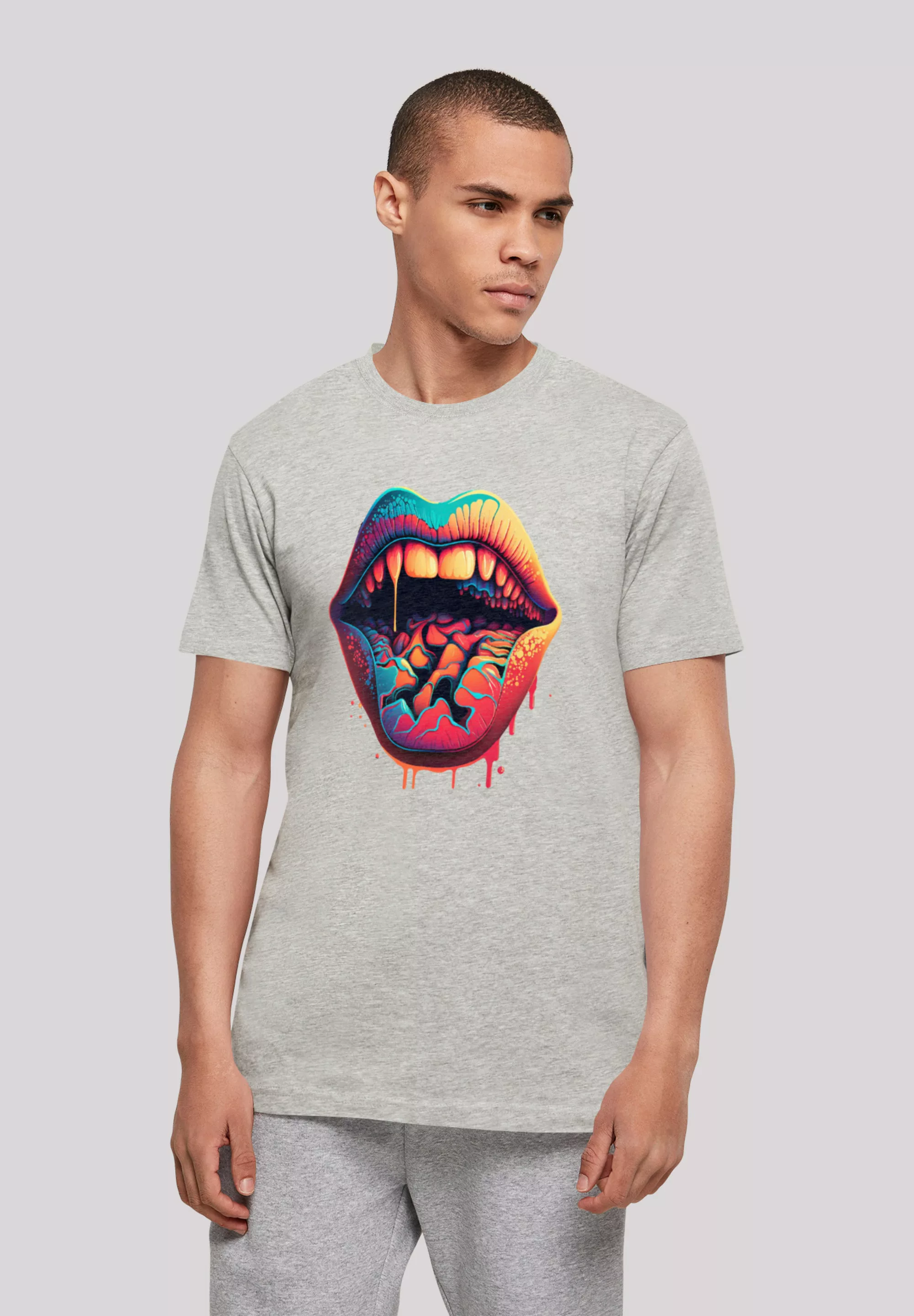 F4NT4STIC T-Shirt "Drooling Lips TEE UNISEX", Print günstig online kaufen