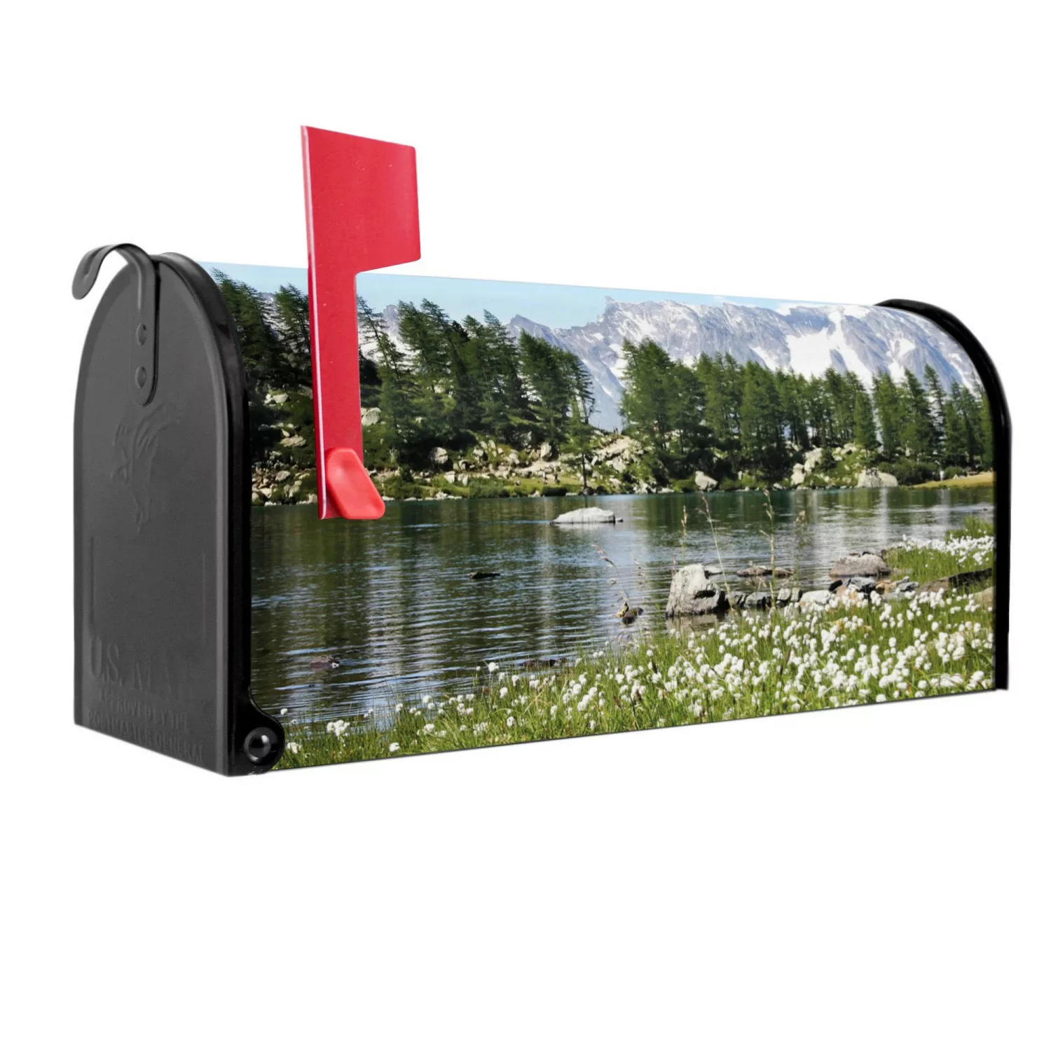 Banjado Amerikanischer Briefkasten Schwarz 48x22x16cm US Mailbox Letterbox günstig online kaufen