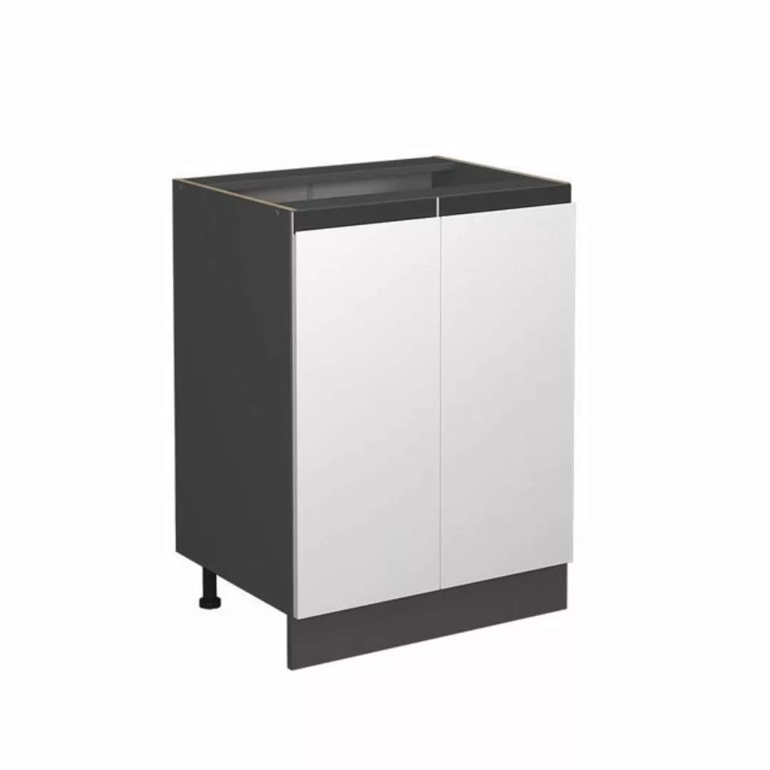 Vicco Unterschrank R-Line, Weiß/Anthrazit, 60 cm J-Shape, ohne Arbeitsplatt günstig online kaufen