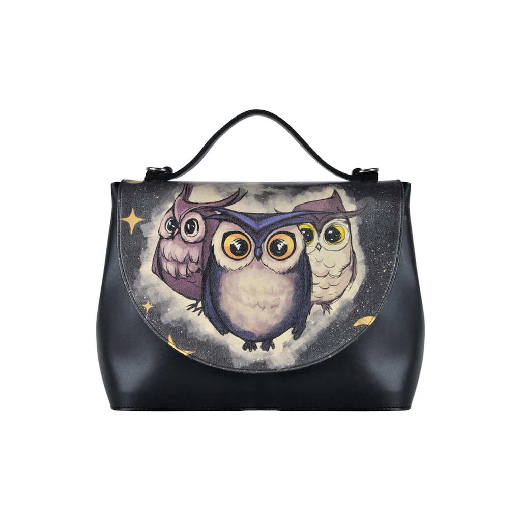 DOGO Henkeltasche "Handy Umhängetasche Owls Family Schultertasche", Handgef günstig online kaufen