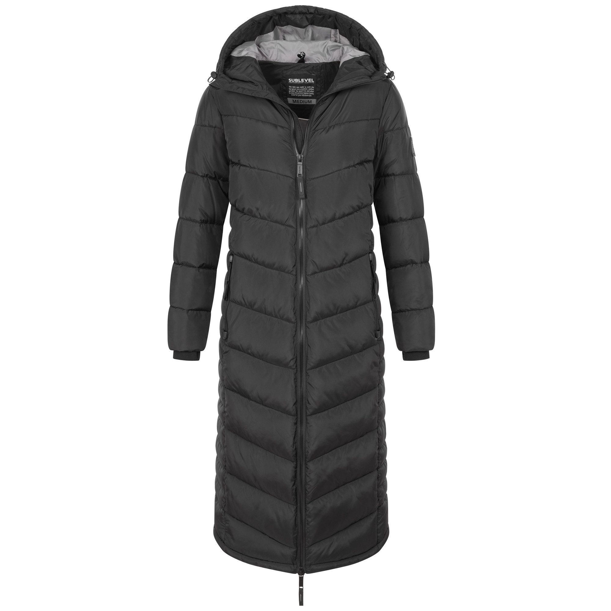 SUBLEVEL Steppjacke Damen Mantel mit Kapuze günstig online kaufen