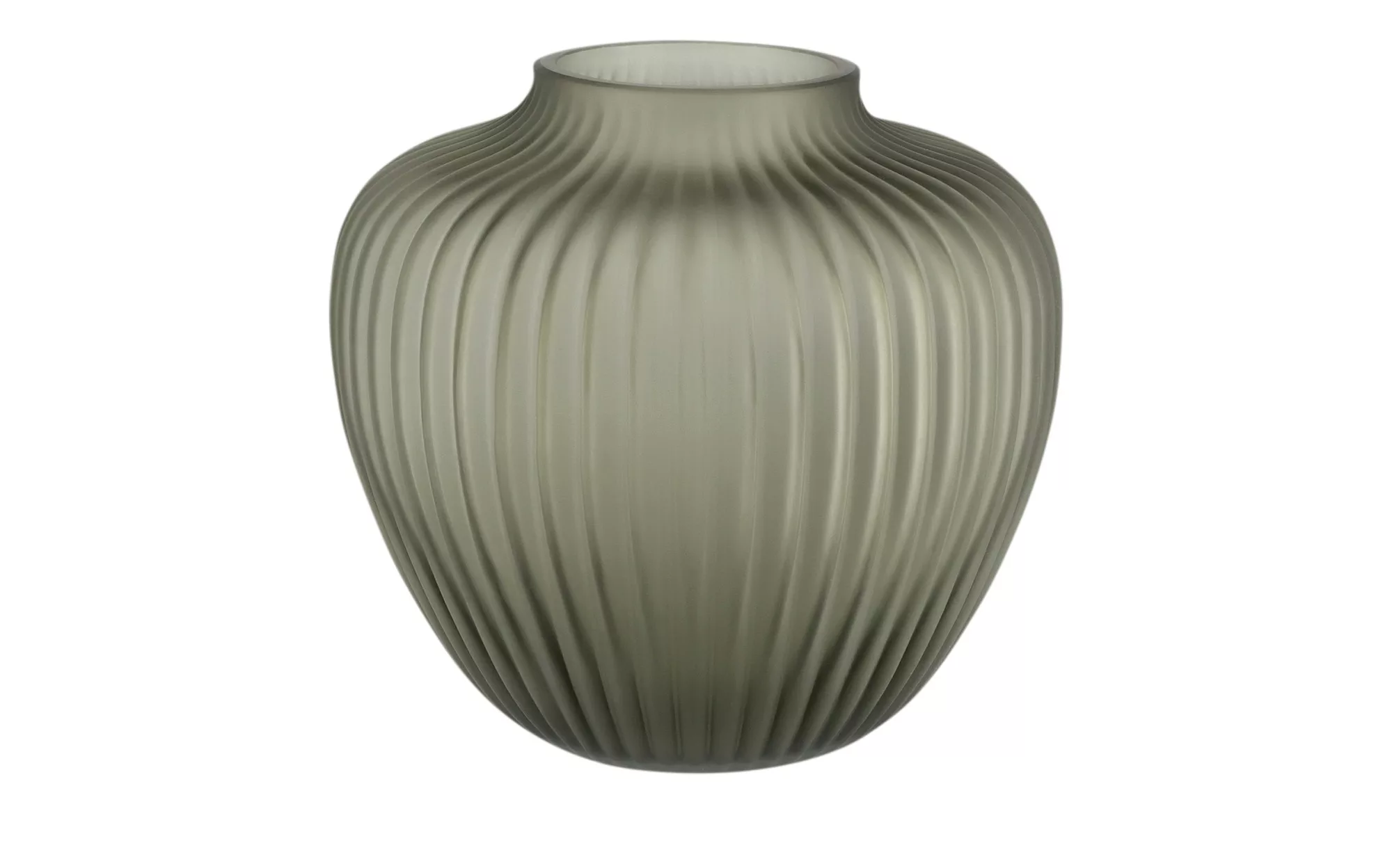 Vase ¦ grau ¦ Glas  ¦ Maße (cm): H: 21  Ø: 22.5 Accessoires > Vasen - Höffn günstig online kaufen