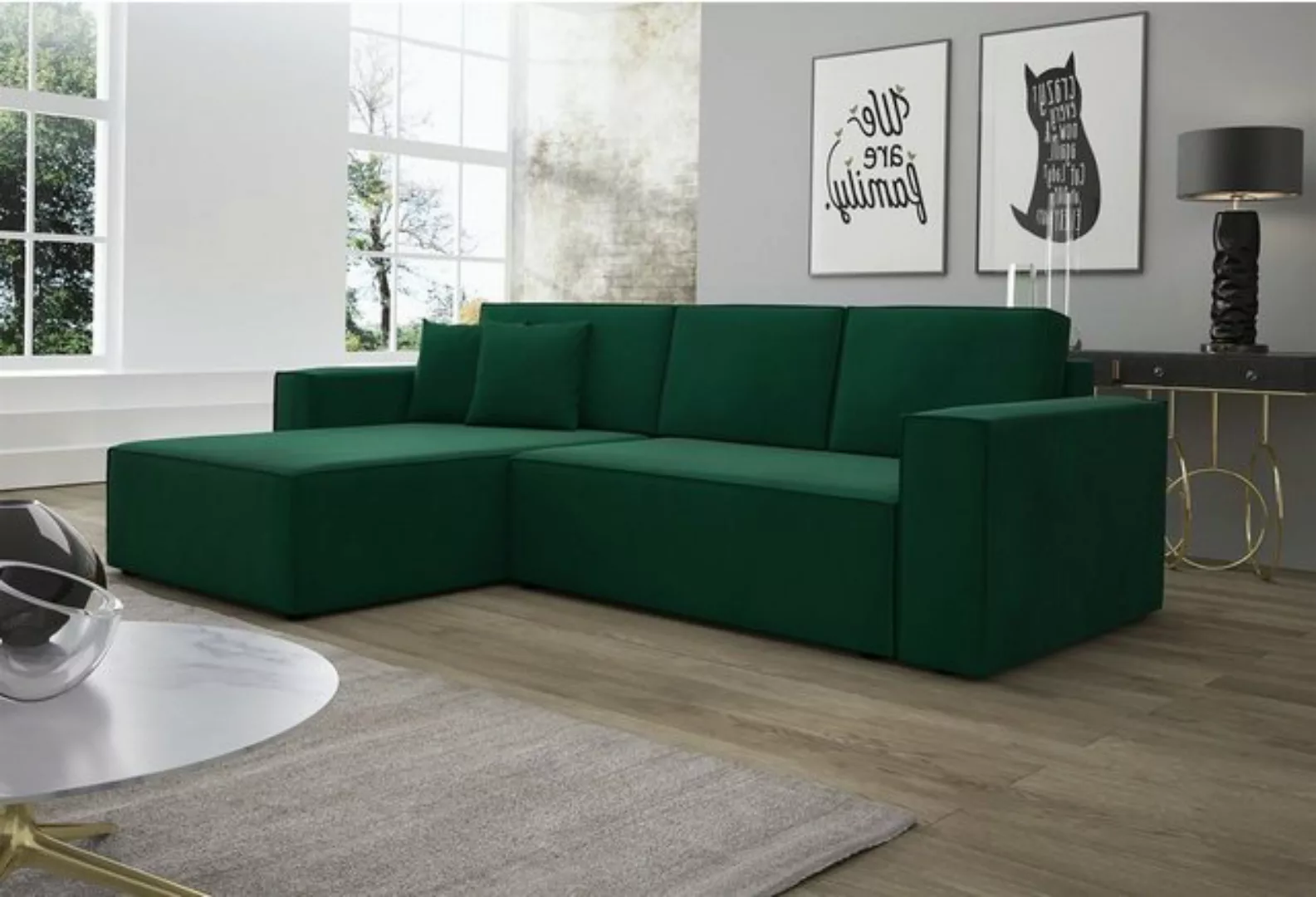 Fun Möbel Ecksofa Ecksofa Schlafsofa Sofa CONOR Stoff oder Kunstleder, inkl günstig online kaufen