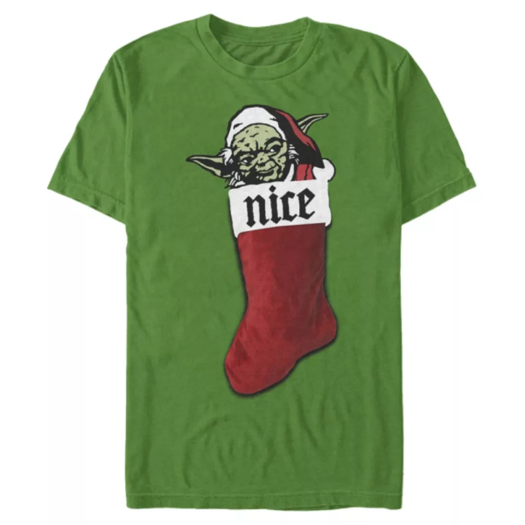 Star Wars - Yoda Xmas Stocking Nice - Weihnachten - Männer T-Shirt günstig online kaufen