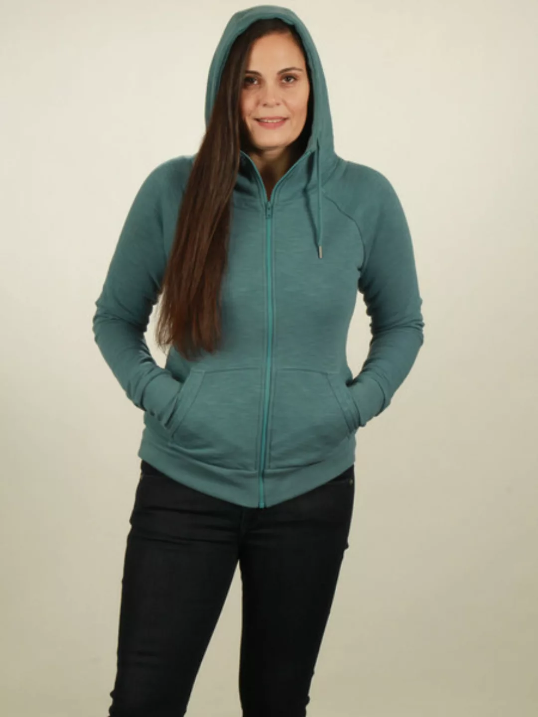 Zip-hoodie Damen - Light Turquoise günstig online kaufen