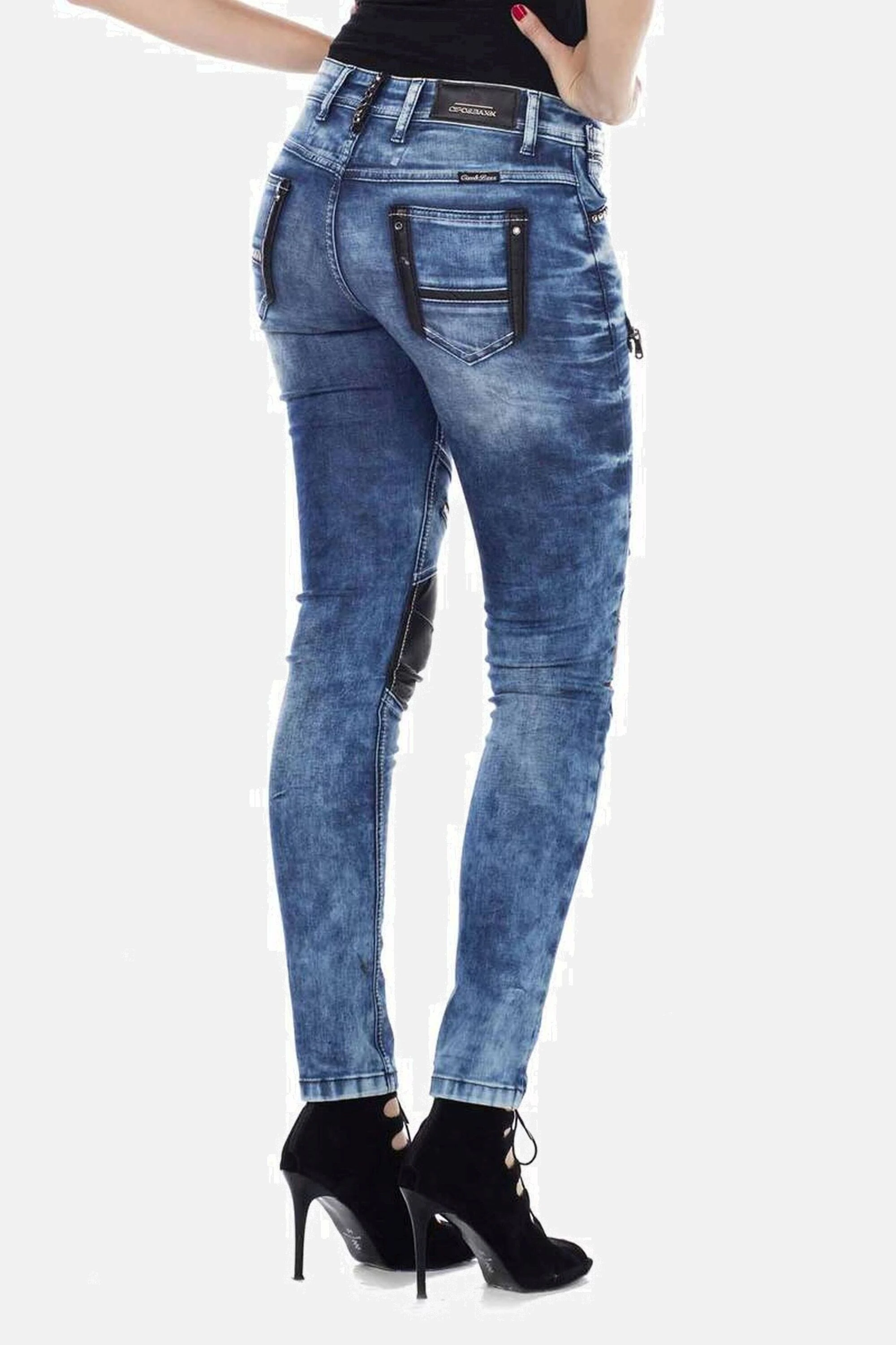 Cipo & Baxx Skinny-fit-Jeans "Jeans", mit angesagten Applikationen, WD346 günstig online kaufen