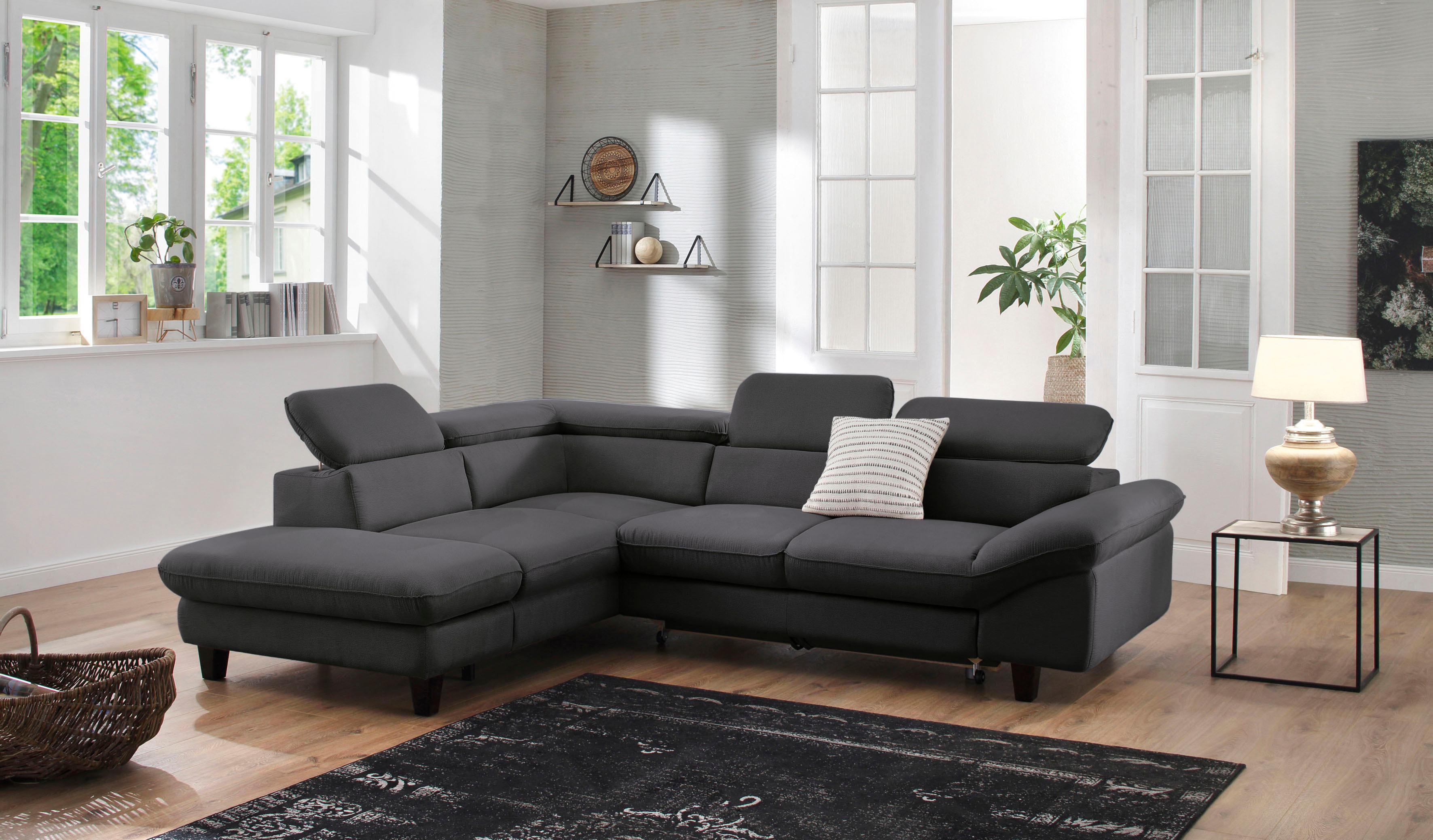 Home affaire Ecksofa "Pilot L-Form", mit Kopfteilverstellung, wahlweise mit günstig online kaufen