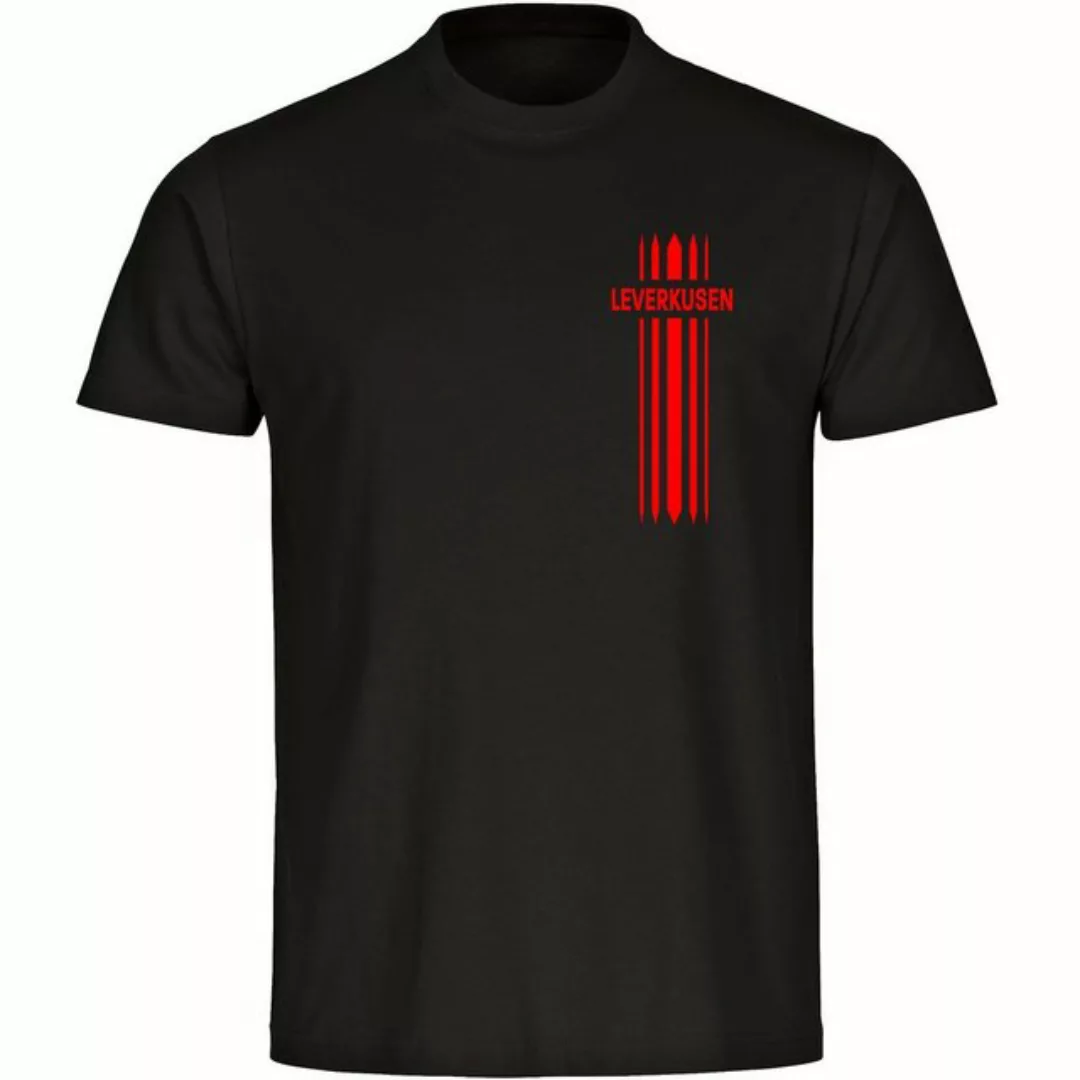 multifanshop T-Shirt Herren Leverkusen - Streifen - Männer günstig online kaufen