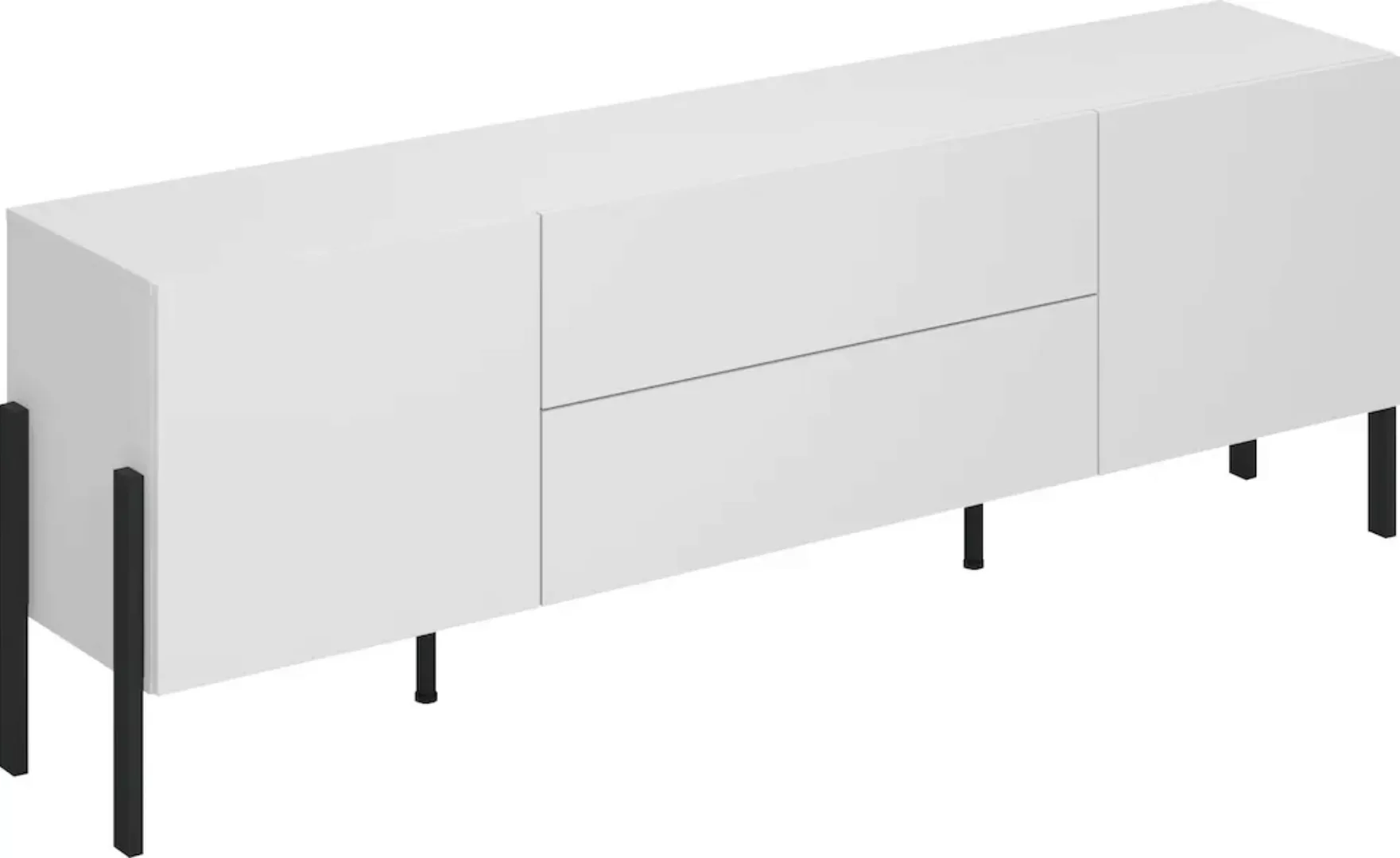 INOSIGN Lowboard "Jukon,Breite 200 cm, moderne grifflose TV-Kommode,2 Türen günstig online kaufen