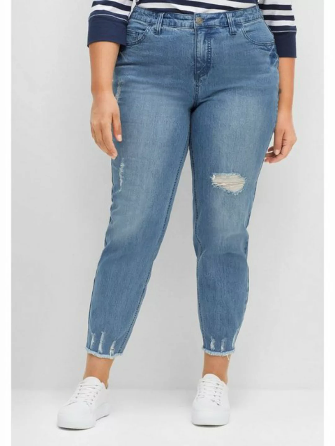 Sheego Stretch-Jeans "Große Größen", in knöchelfreier Länge, mit modischen günstig online kaufen