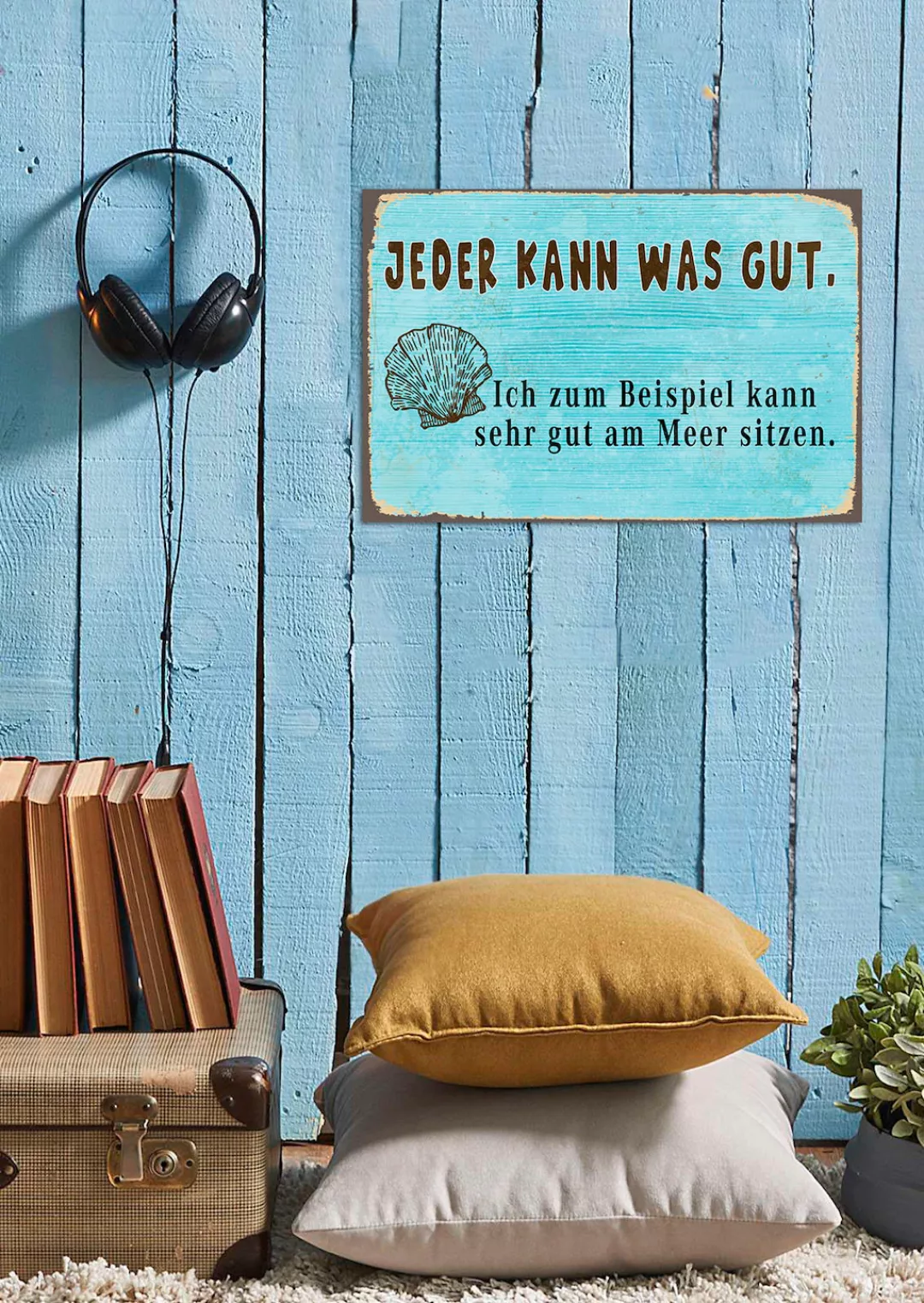 queence Metallbild "Jeder kann was", Schriftzüge, (1 St.), Stahlschilder günstig online kaufen