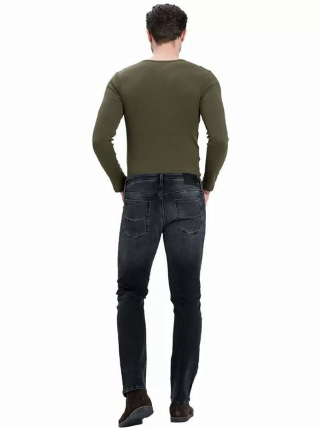 Cross Jeans Herren Jeans Damien - Slim Fit - Schwarz - Black günstig online kaufen