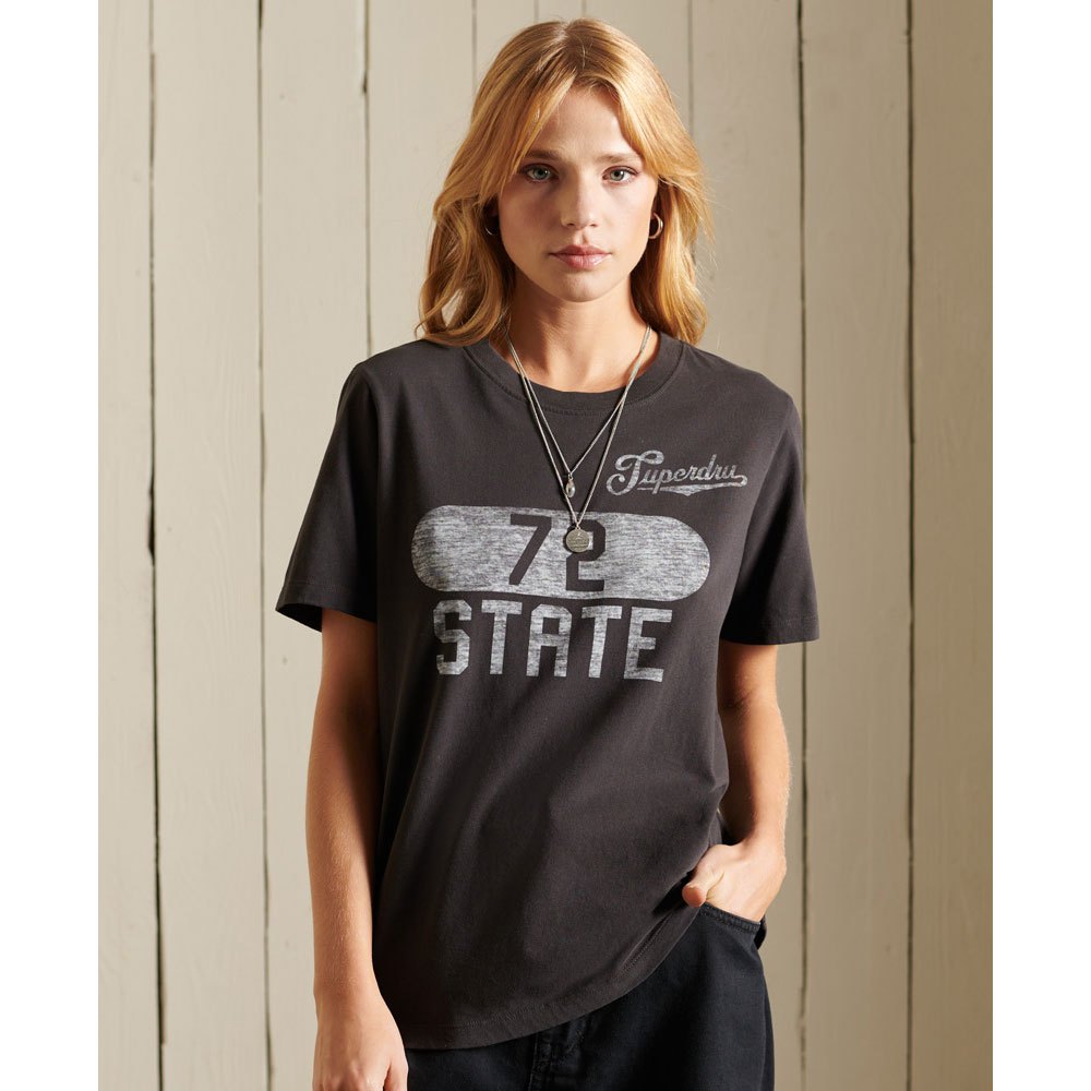 Superdry Black Out Kurzärmeliges T-shirt L Bison Black 2 günstig online kaufen