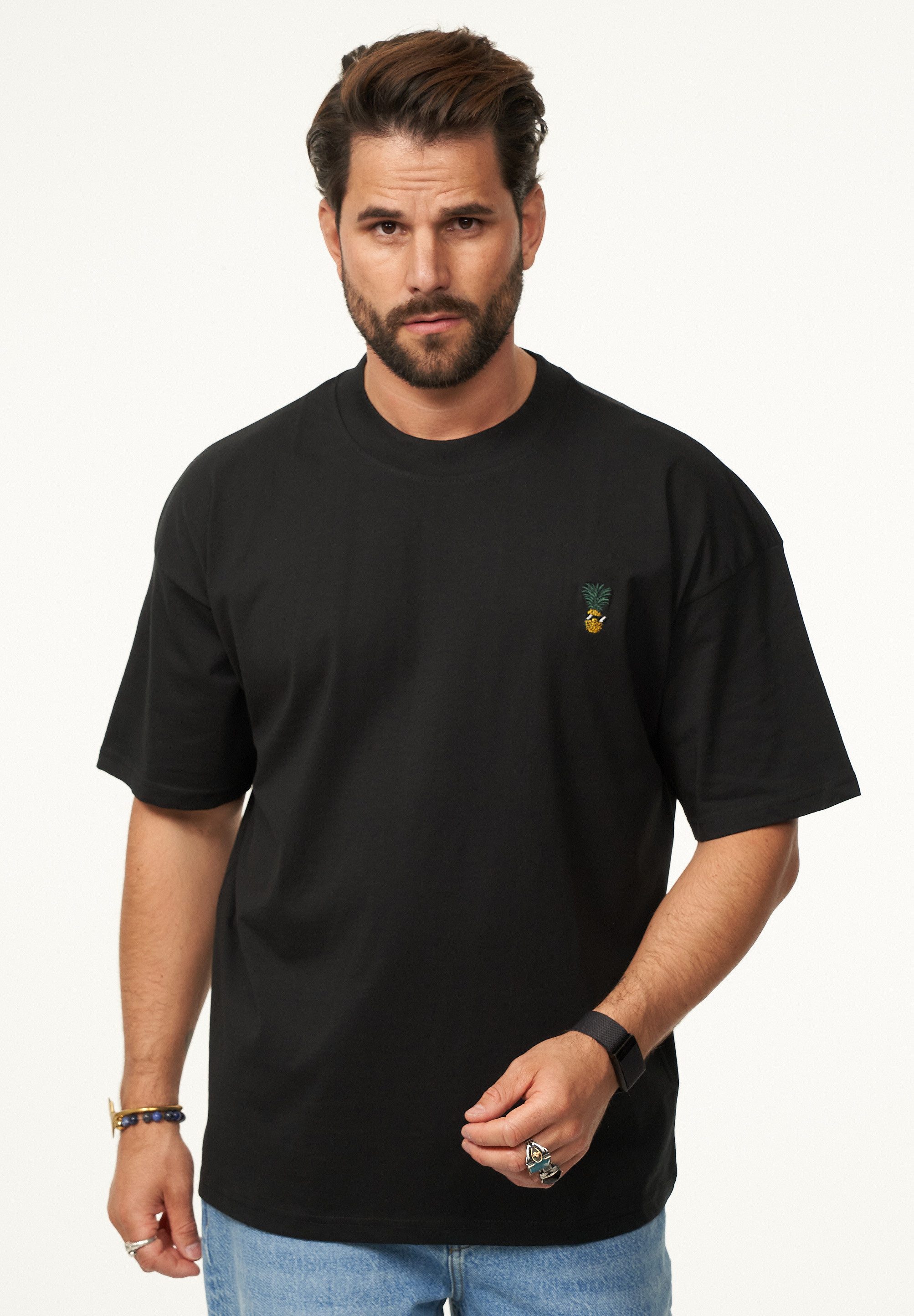 SOULSTAR T-Shirt mit Stickerei Herren Oversize-Fit günstig online kaufen