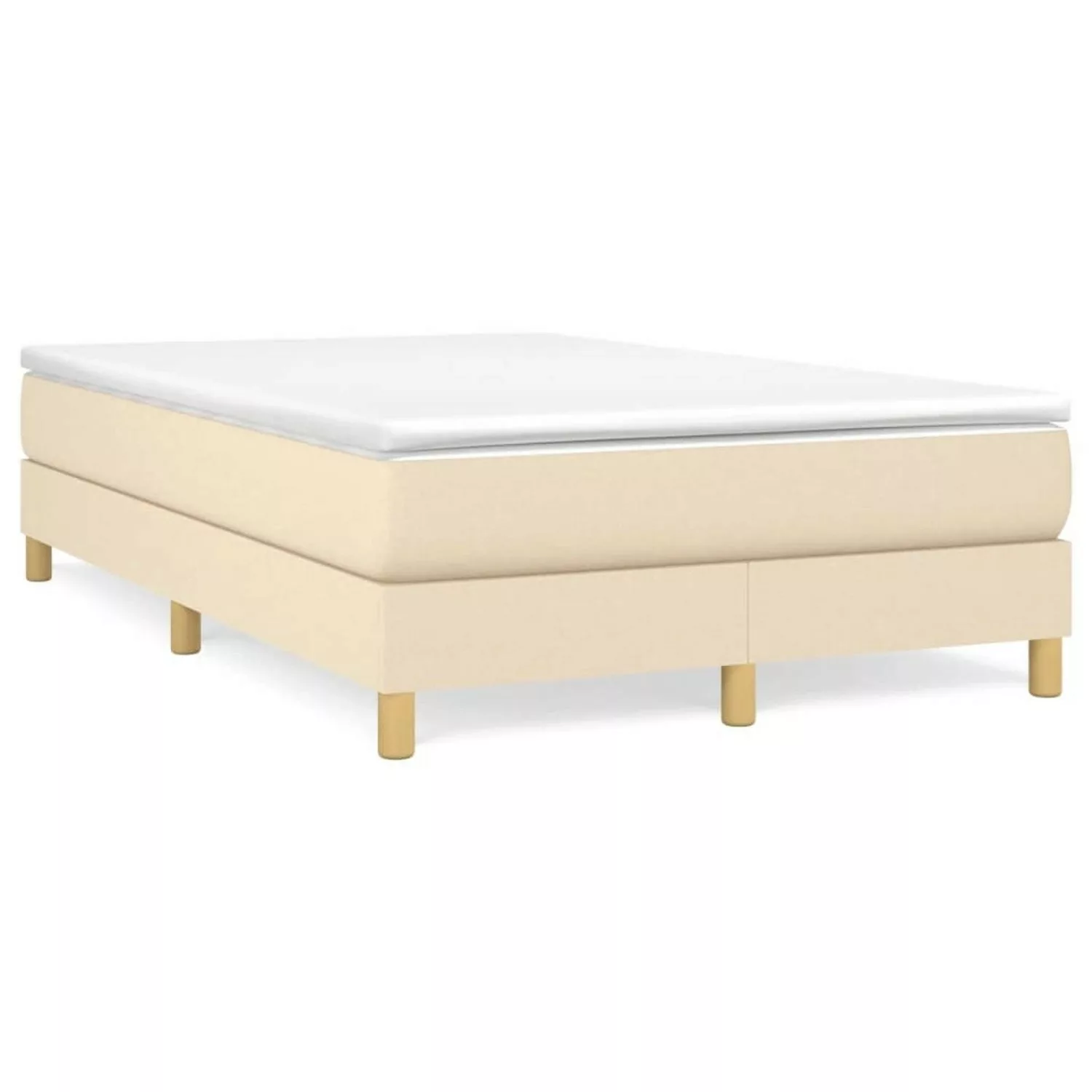 Vidaxl Boxspringbett Creme 120x200 Cm Stoff günstig online kaufen