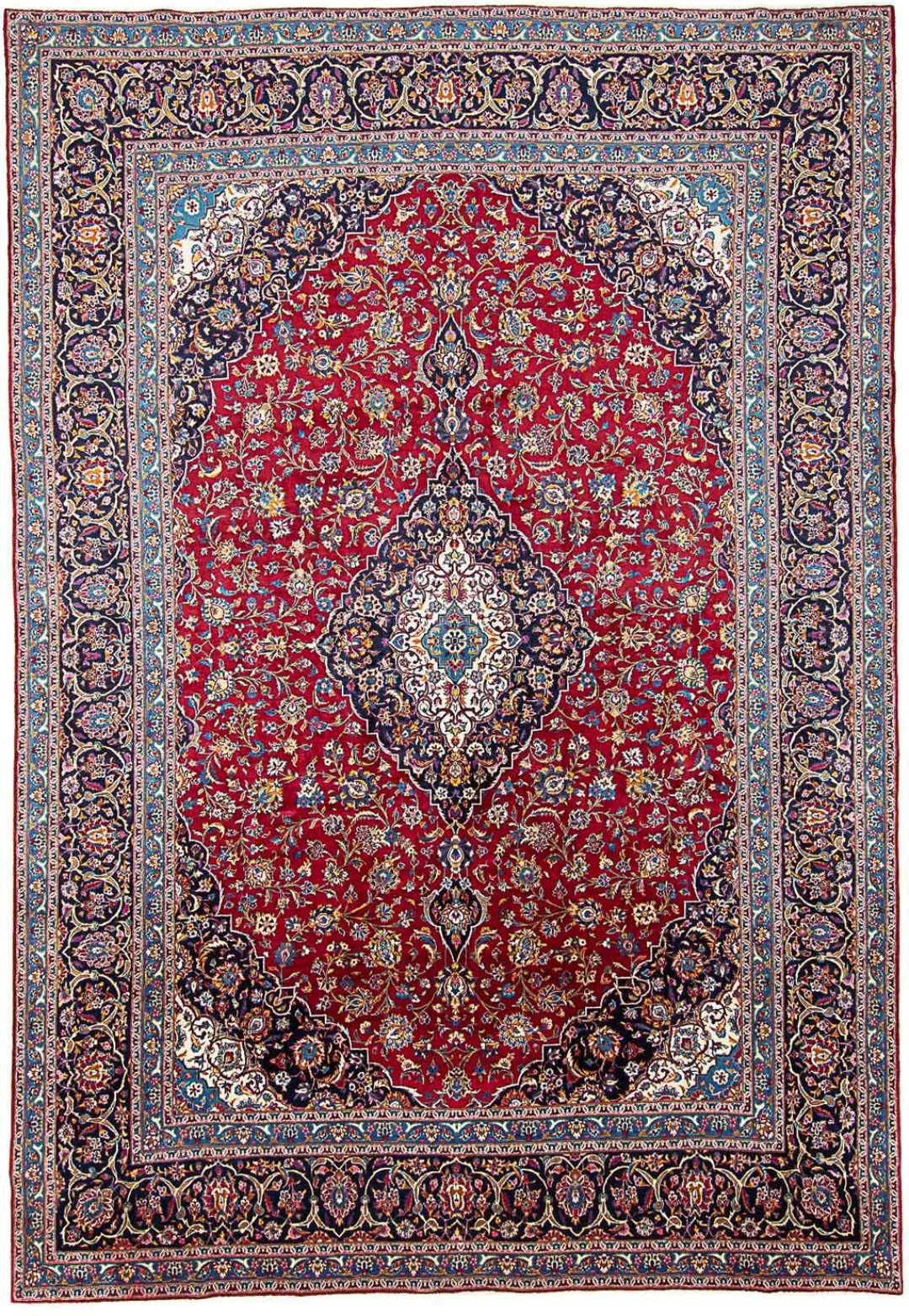 morgenland Wollteppich »Heriz Medaillon 350 x 280 cm«, rechteckig, 10 mm Hö günstig online kaufen