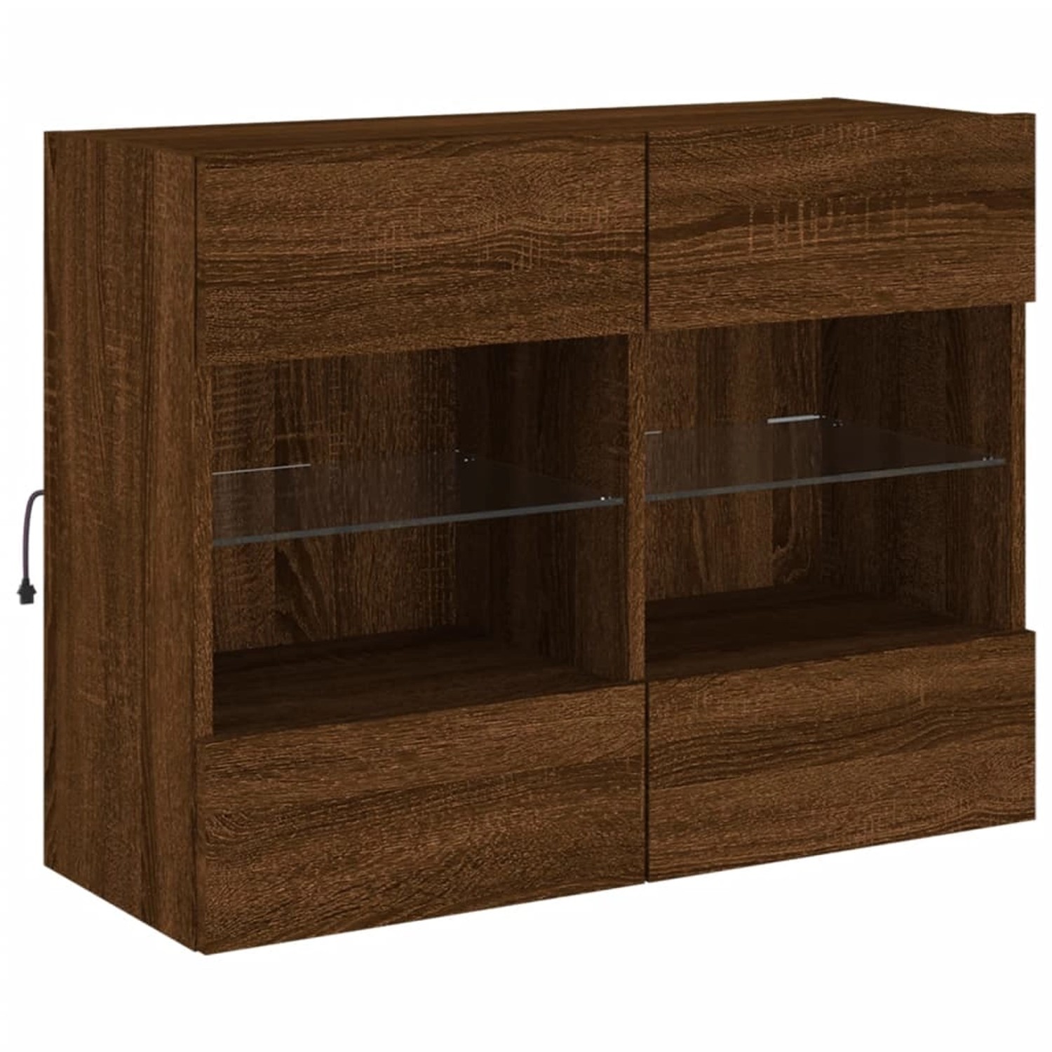 VidaXL TV-Wandschrank mit LED-Leuchten Braun Eichen-Optik 2 günstig online kaufen