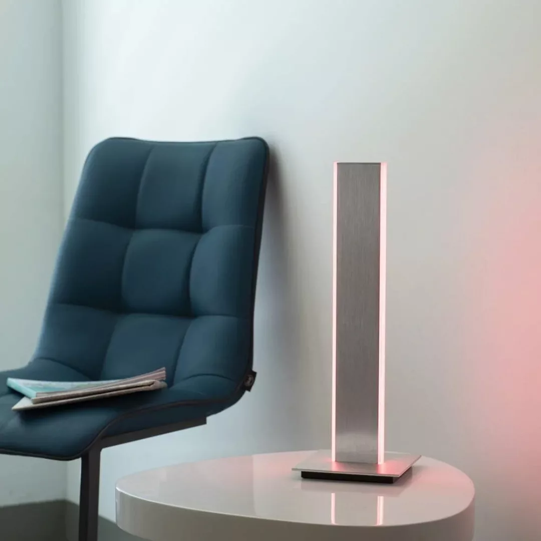 LED Tischleuchte Q-Adriana in Aluminium 2x3,25W 270lm RGBW günstig online kaufen