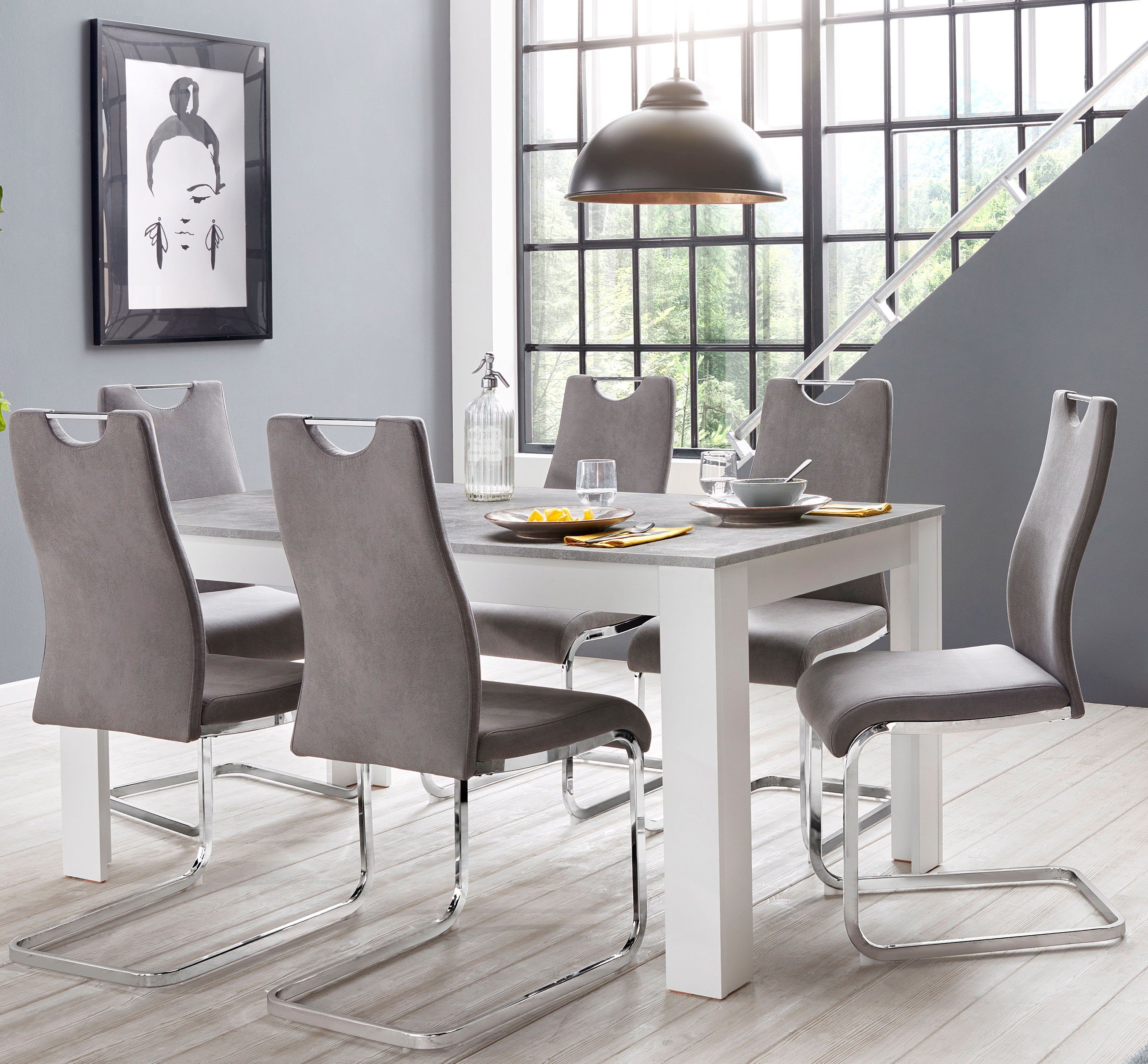 Homexperts Esszimmerstuhl Zabona (Set, 4 St), günstig online kaufen