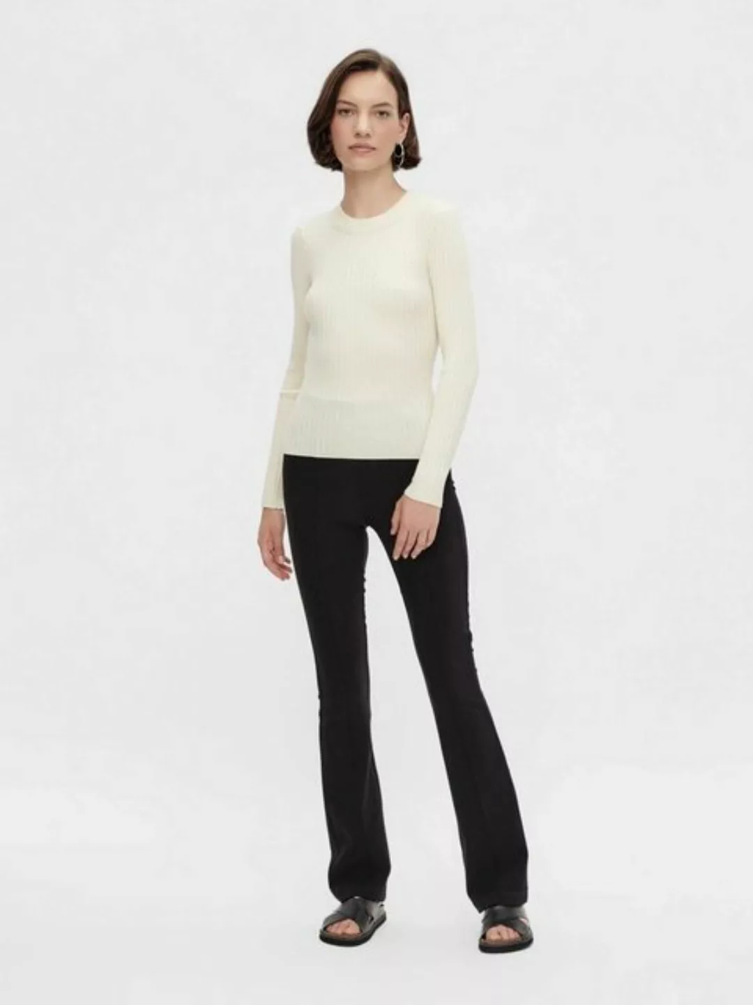 PIECES Gestrickt Pullover Damen Grau günstig online kaufen