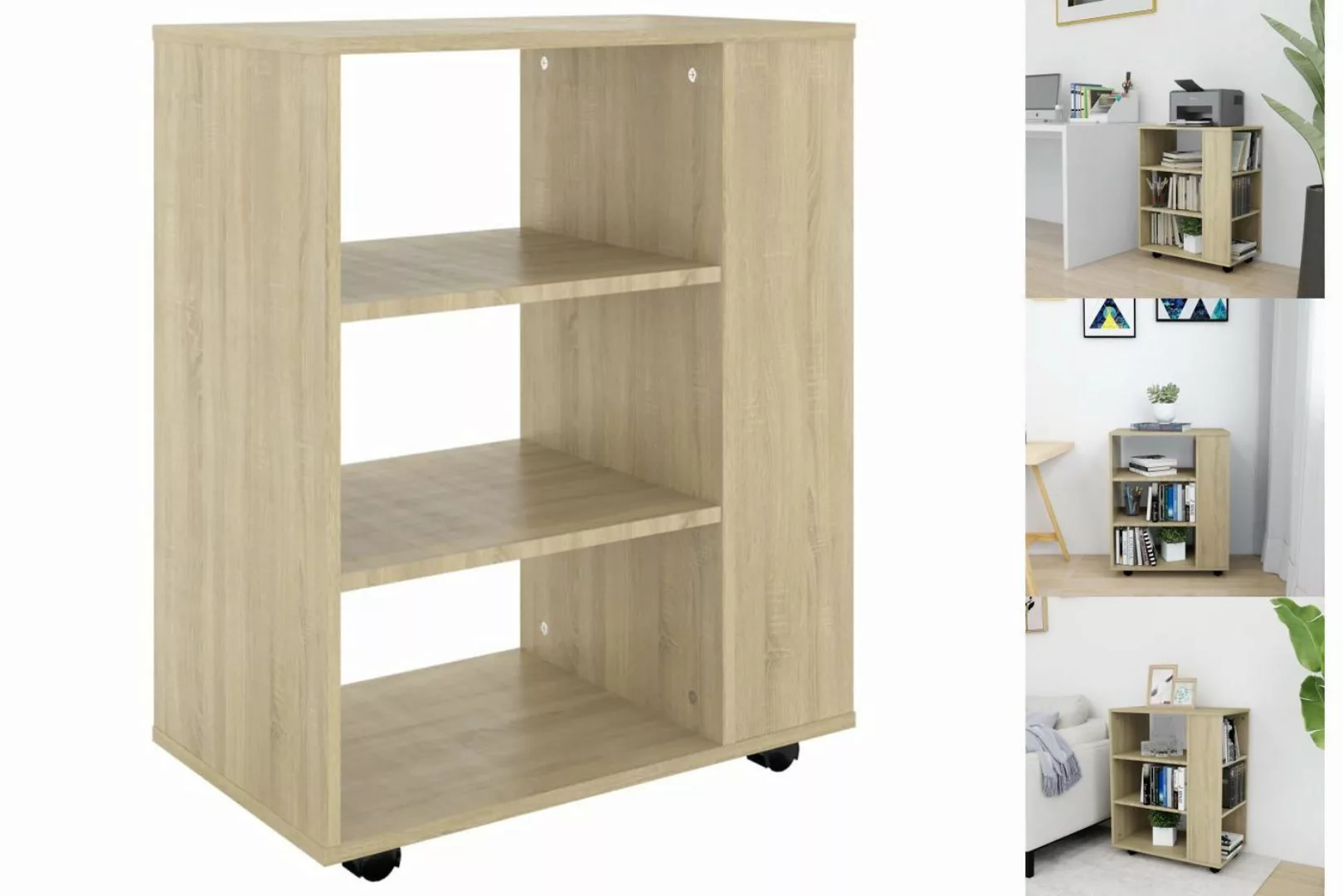 vidaXL Aktenschrank Rollschrank Sonoma-Eiche 60x35x75 cm Spanplatte günstig online kaufen