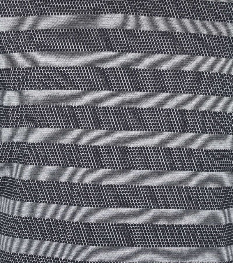 Dstrezzed Polo Melange Streifen Dunkelblau - Größe M günstig online kaufen