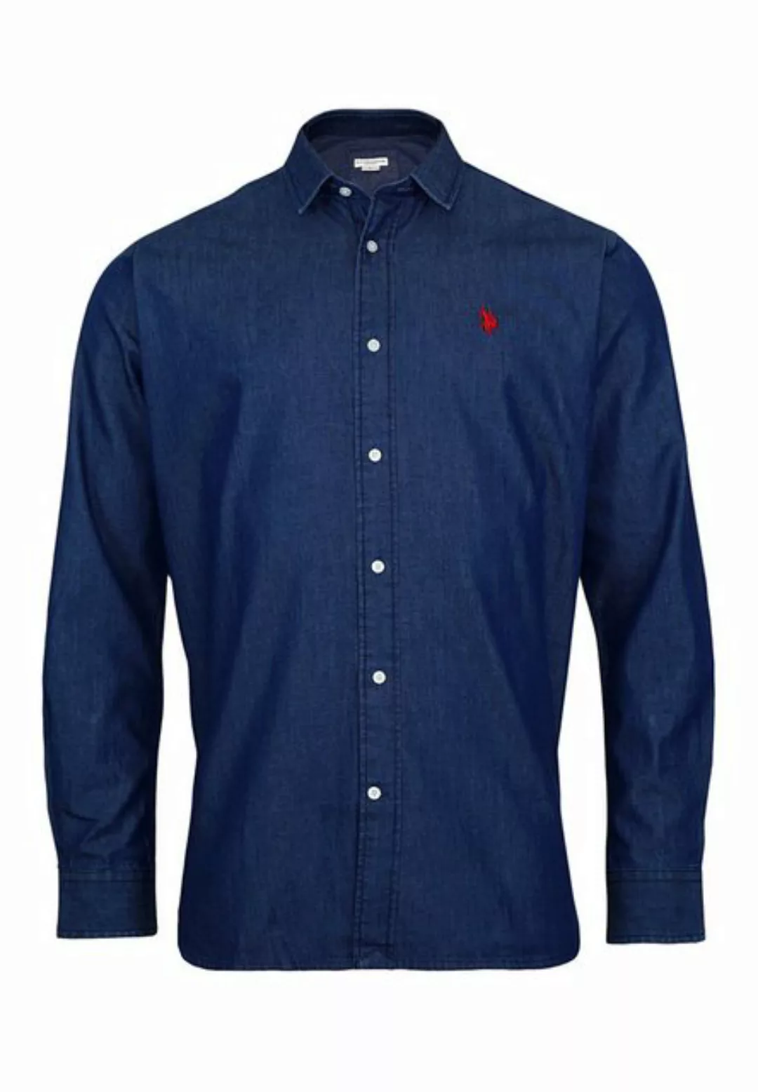 U.S. Polo Assn Langarmhemd Shirt Jeanshemd Denim (1-tlg) günstig online kaufen