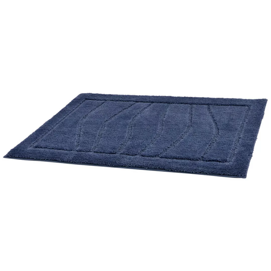 Badteppich  Lasse - blau - 100 % Polyester - 60 cm - Sconto günstig online kaufen