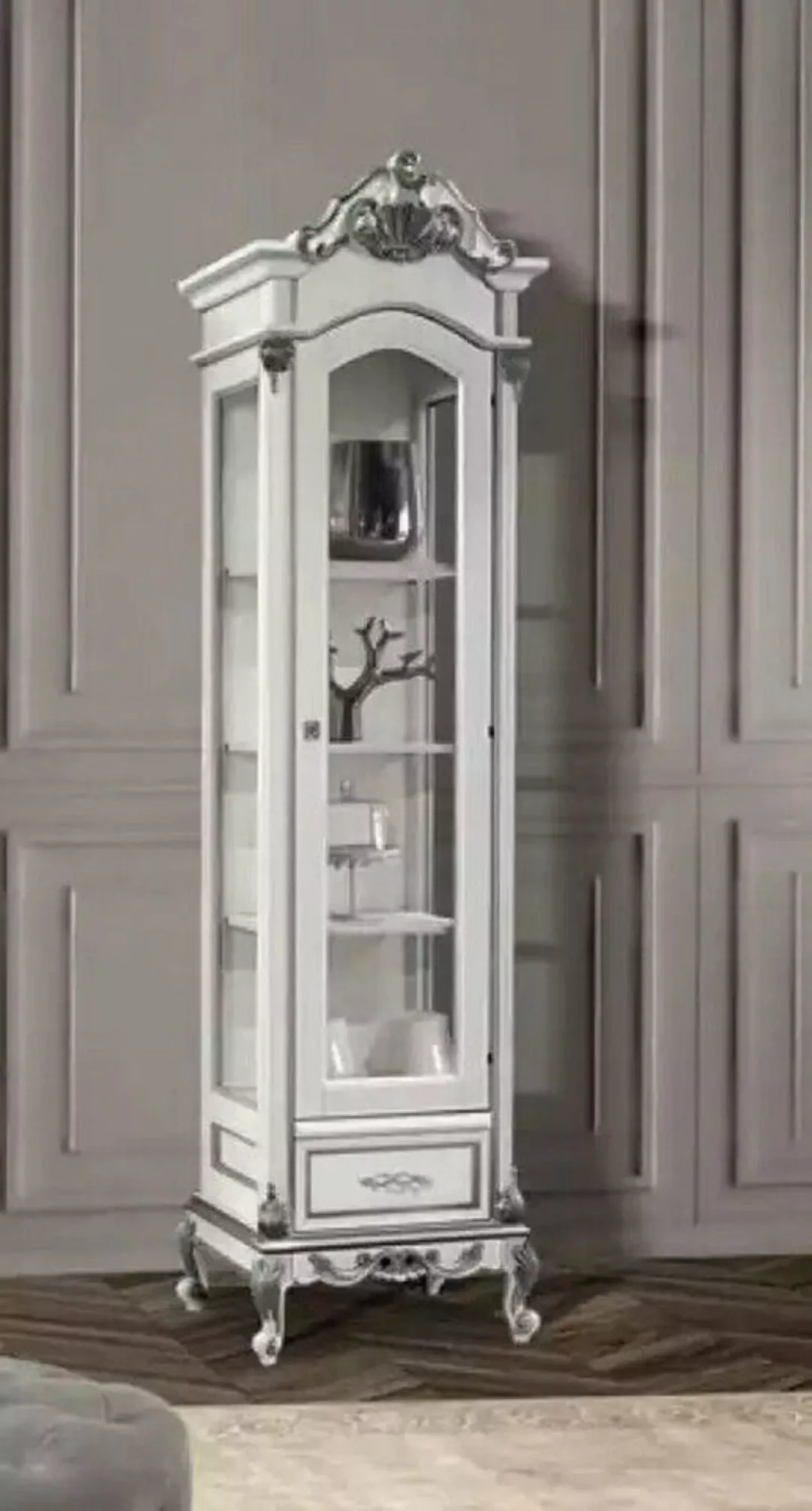JVmoebel Vitrine Weiß Vitrine Glas Wohnzimmer Design Italienische Möbel Neu günstig online kaufen