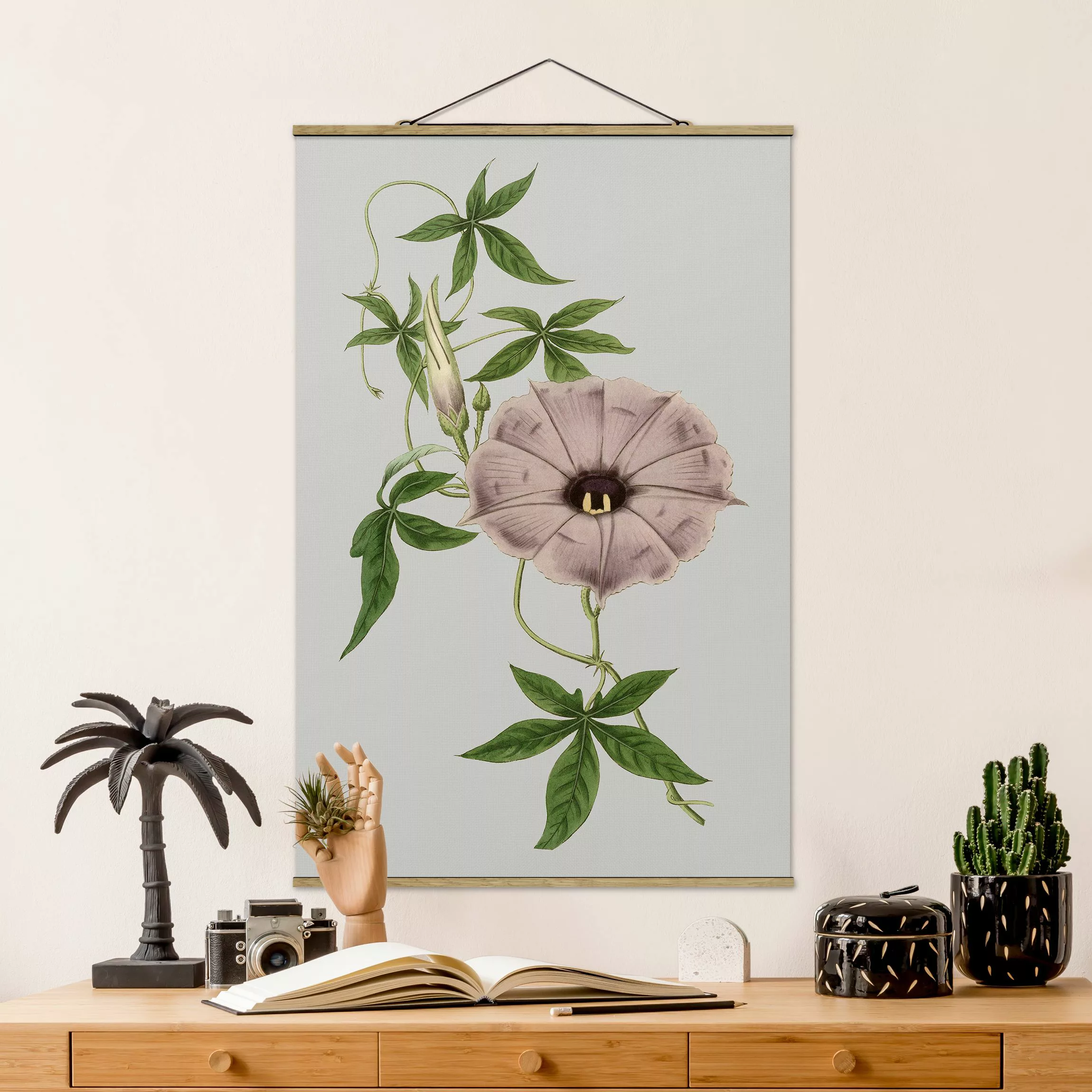 Stoffbild Blumen mit Posterleisten - Hochformat Florale Schmuckstücke IV günstig online kaufen