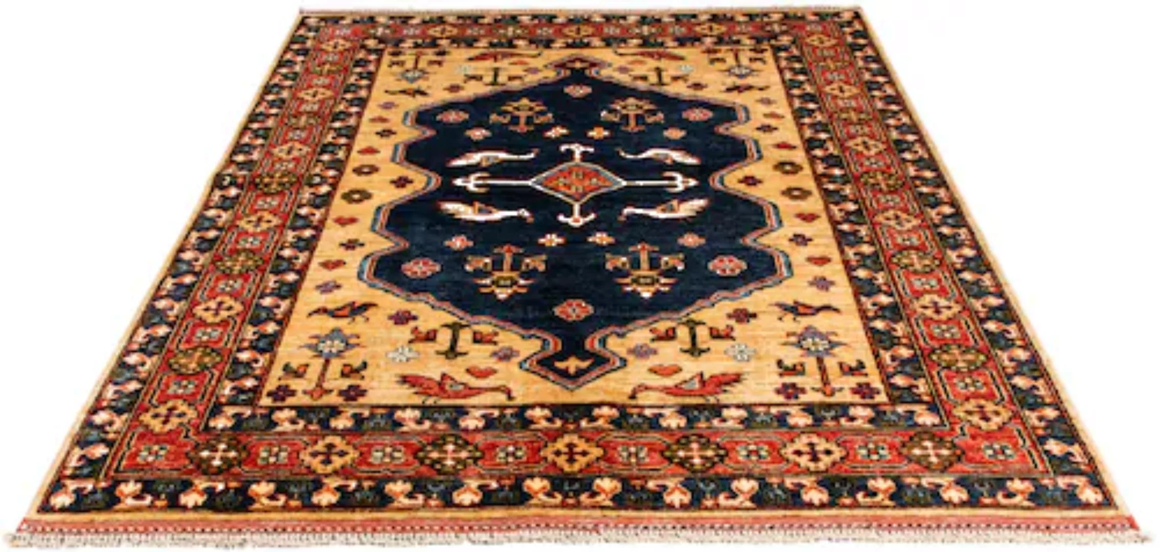 morgenland Orientteppich »Afghan - 200 x 152 cm - dunkelblau«, rechteckig günstig online kaufen