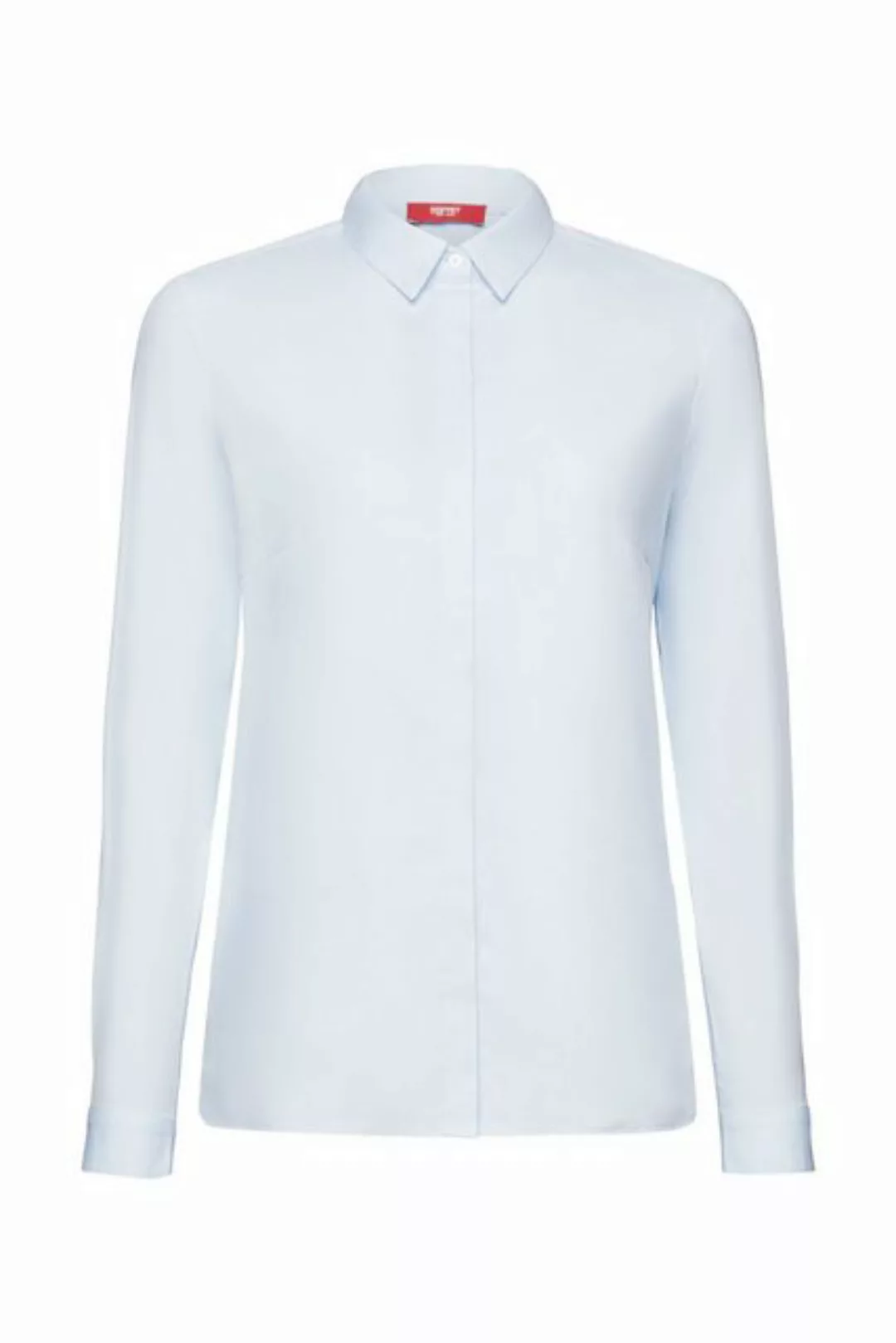 Esprit Blusenshirt basic blouse, PASTEL BLUE günstig online kaufen