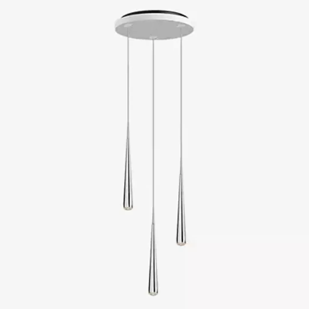 Grau Niceone Pendelleuchte LED Cluster - 3-flammig, chrom/grau - 600 cm günstig online kaufen