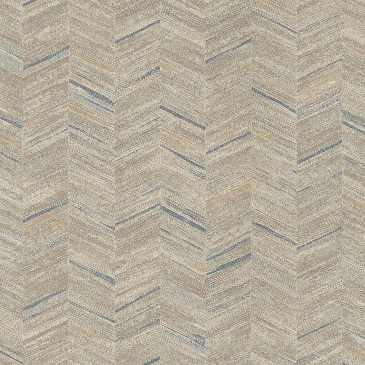 Bricoflor Chevron Tapete Beige Grau Fischgrät Vliestapete im Ethno Chic Ide günstig online kaufen