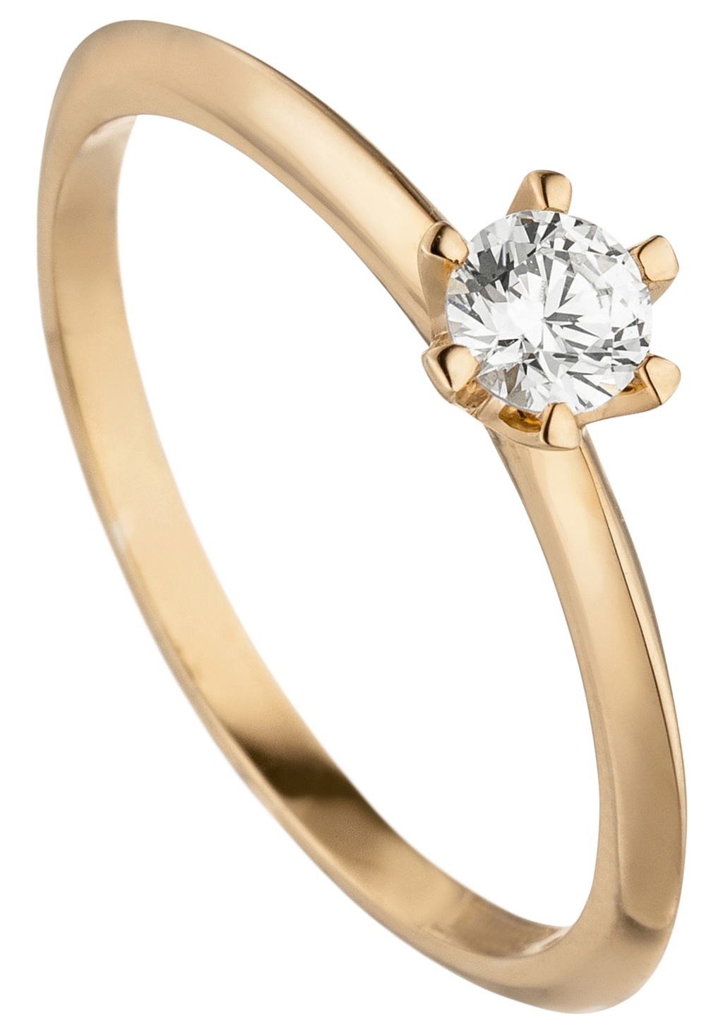 JOBO Fingerring "Ring mit Diamant Brillant 0,25 ct.", 585 Roségold günstig online kaufen