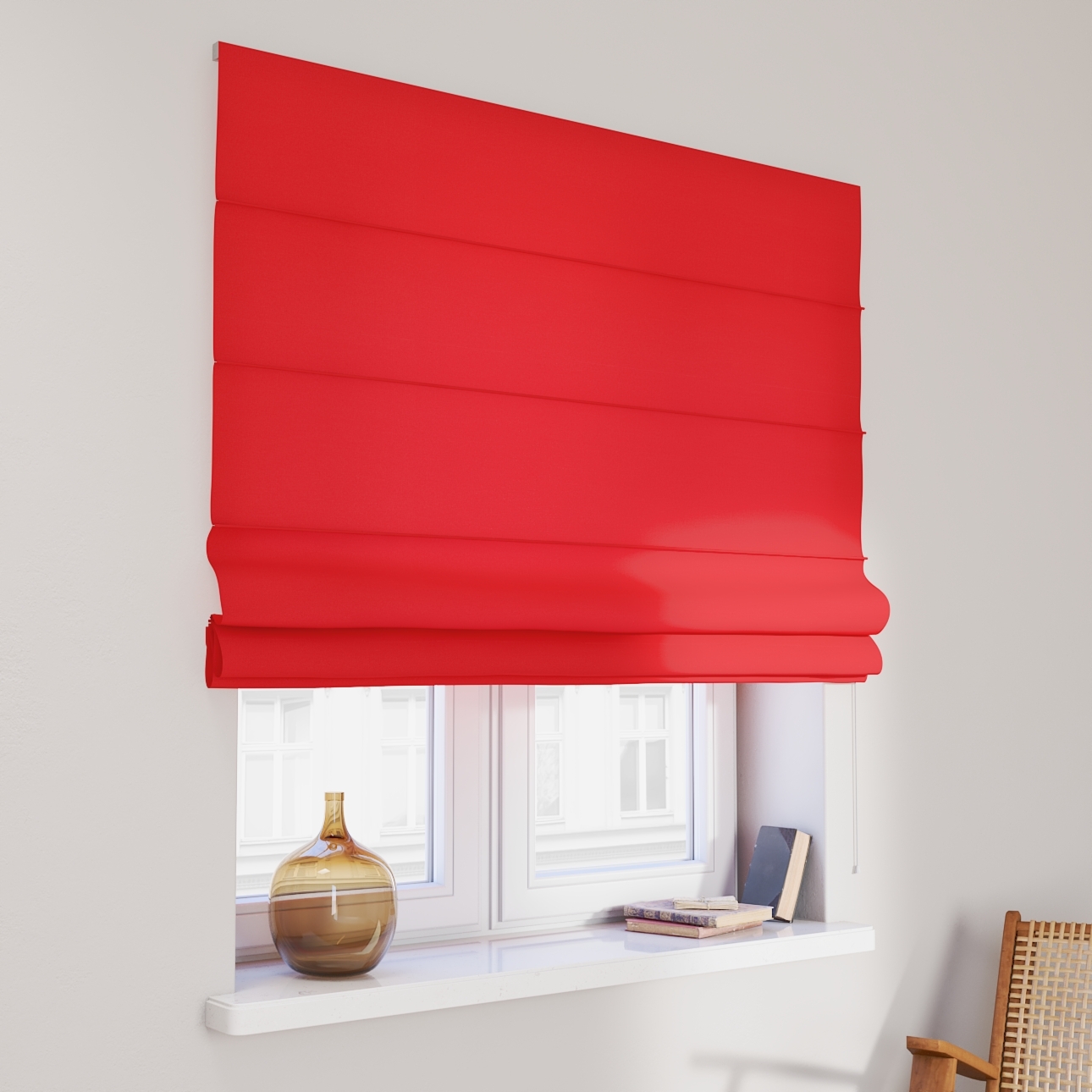Dekoria Raffrollo Capri, rot, 120 x 160 cm günstig online kaufen