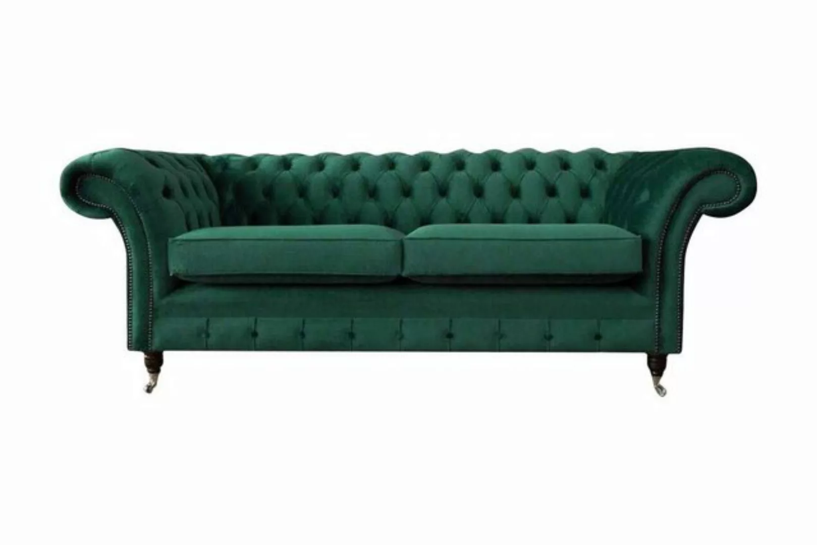 Xlmoebel Sofa Drei-Sitzer Sofa Grün Luxus Chesterfield Wohnzimmer Design Ne günstig online kaufen