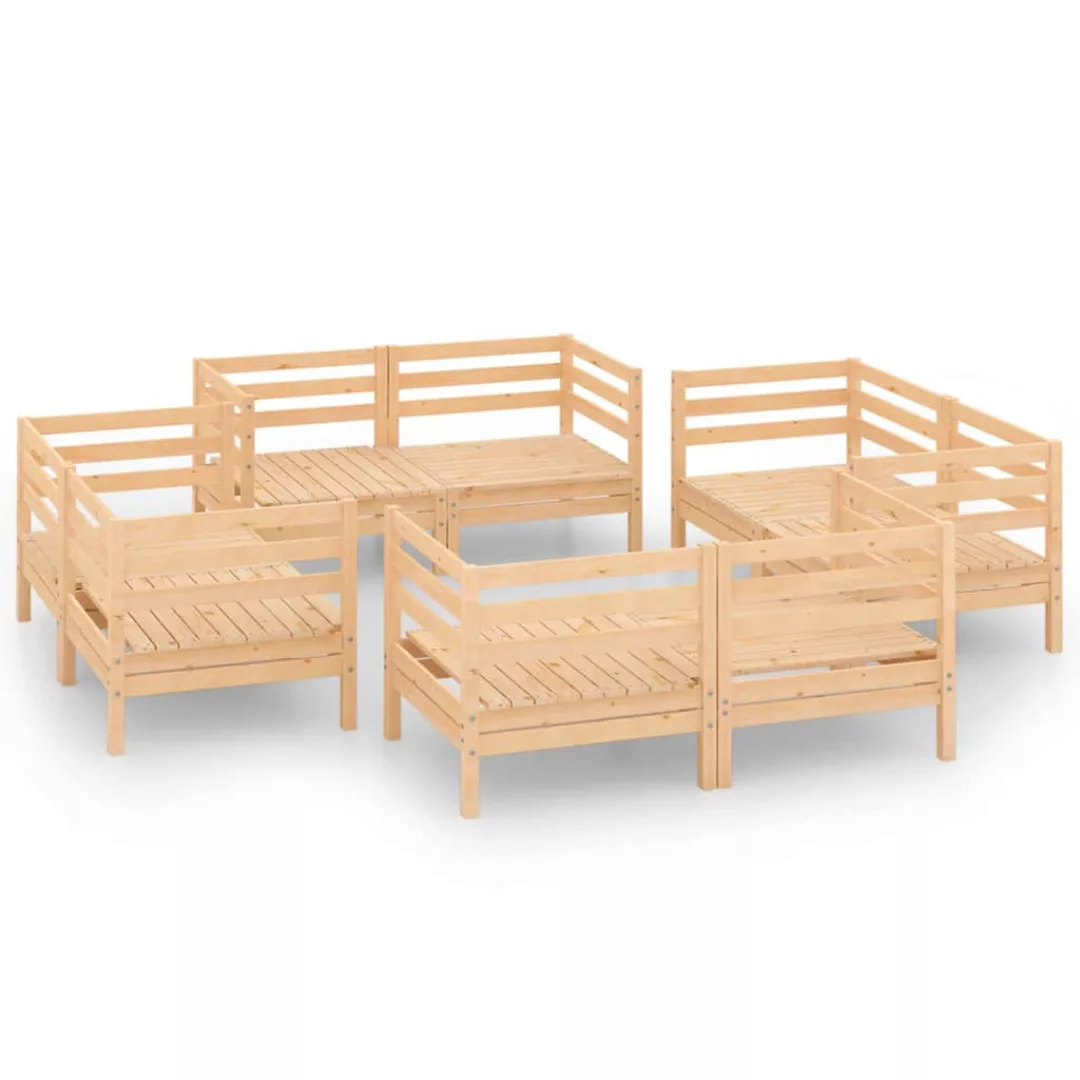 8-tlg. Garten-lounge-set Massivholz Kiefer günstig online kaufen