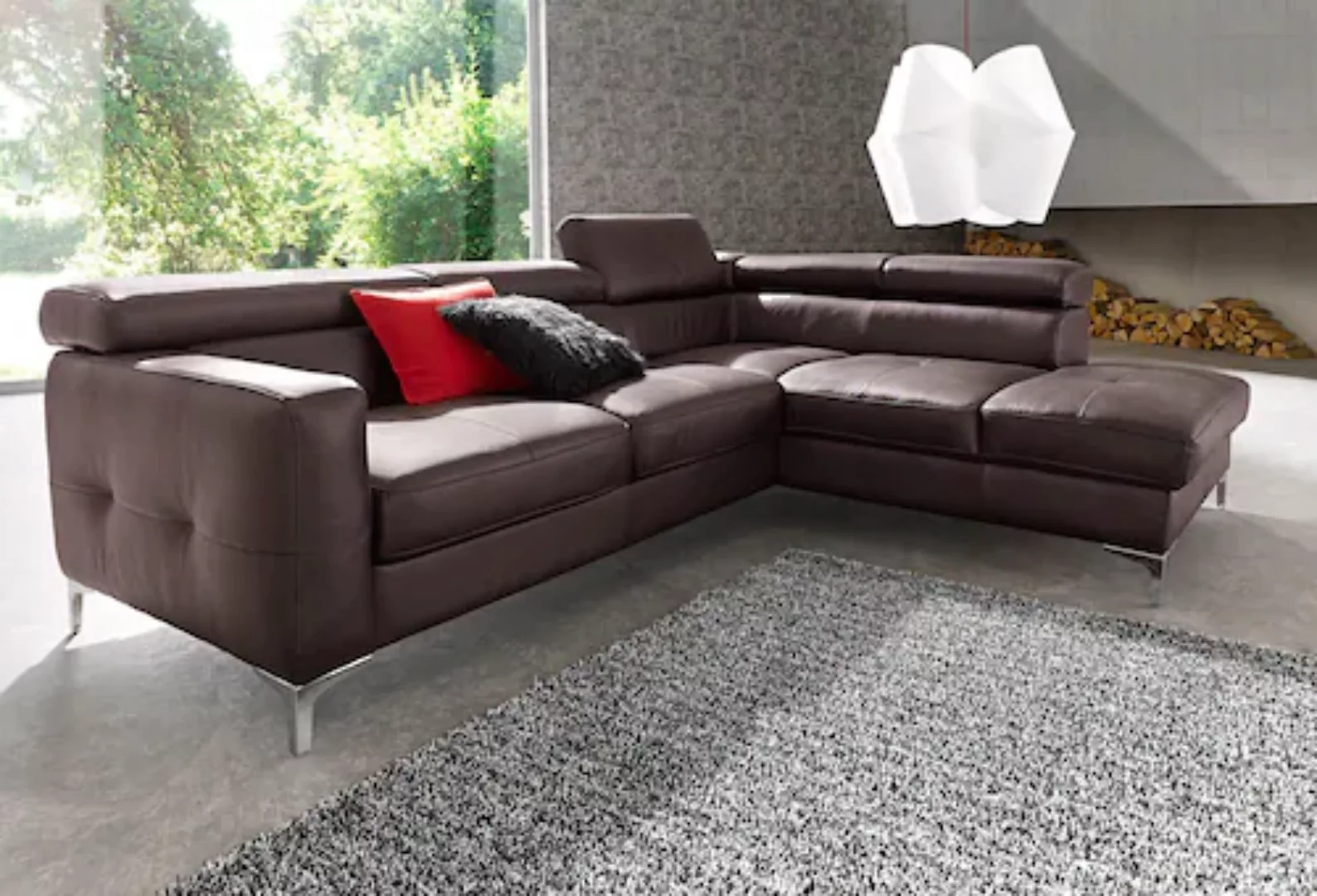 COTTA Polstergarnitur »Sammy L-Form«, (Set), Set bestehend aus: Ecksofa mit günstig online kaufen