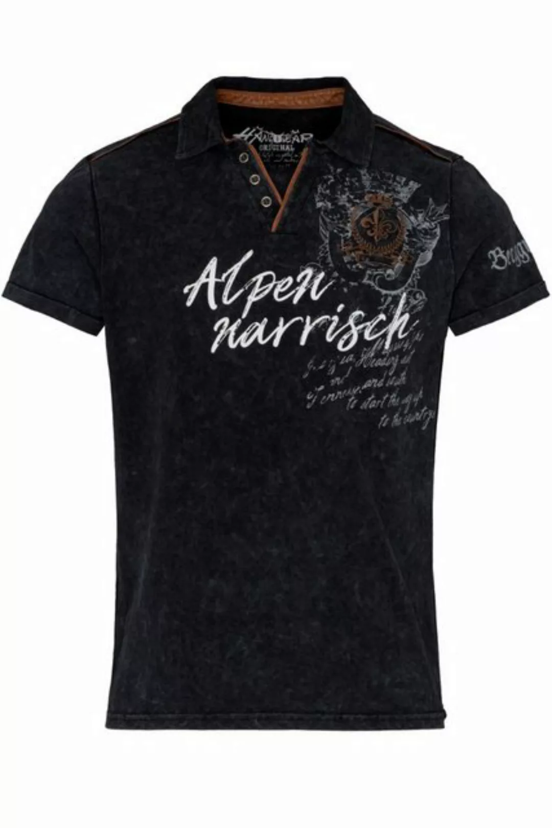 Hangowear Trachtenshirt Trachtenshirt Herren - YORK - schwarz günstig online kaufen