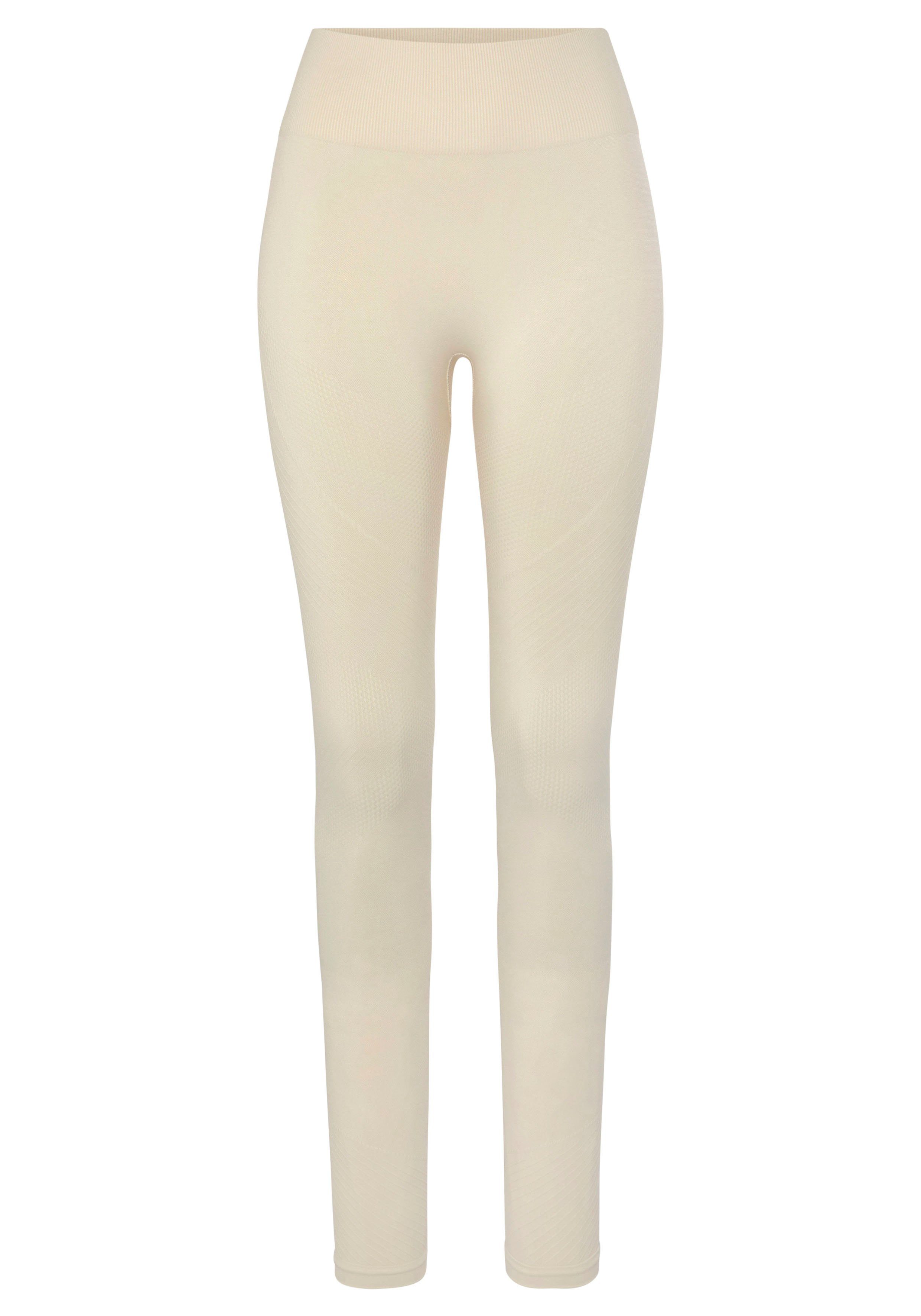 LASCANA Seamless Leggings "Po Push Up", mit Rippstruktur und Shapingeffekt, günstig online kaufen