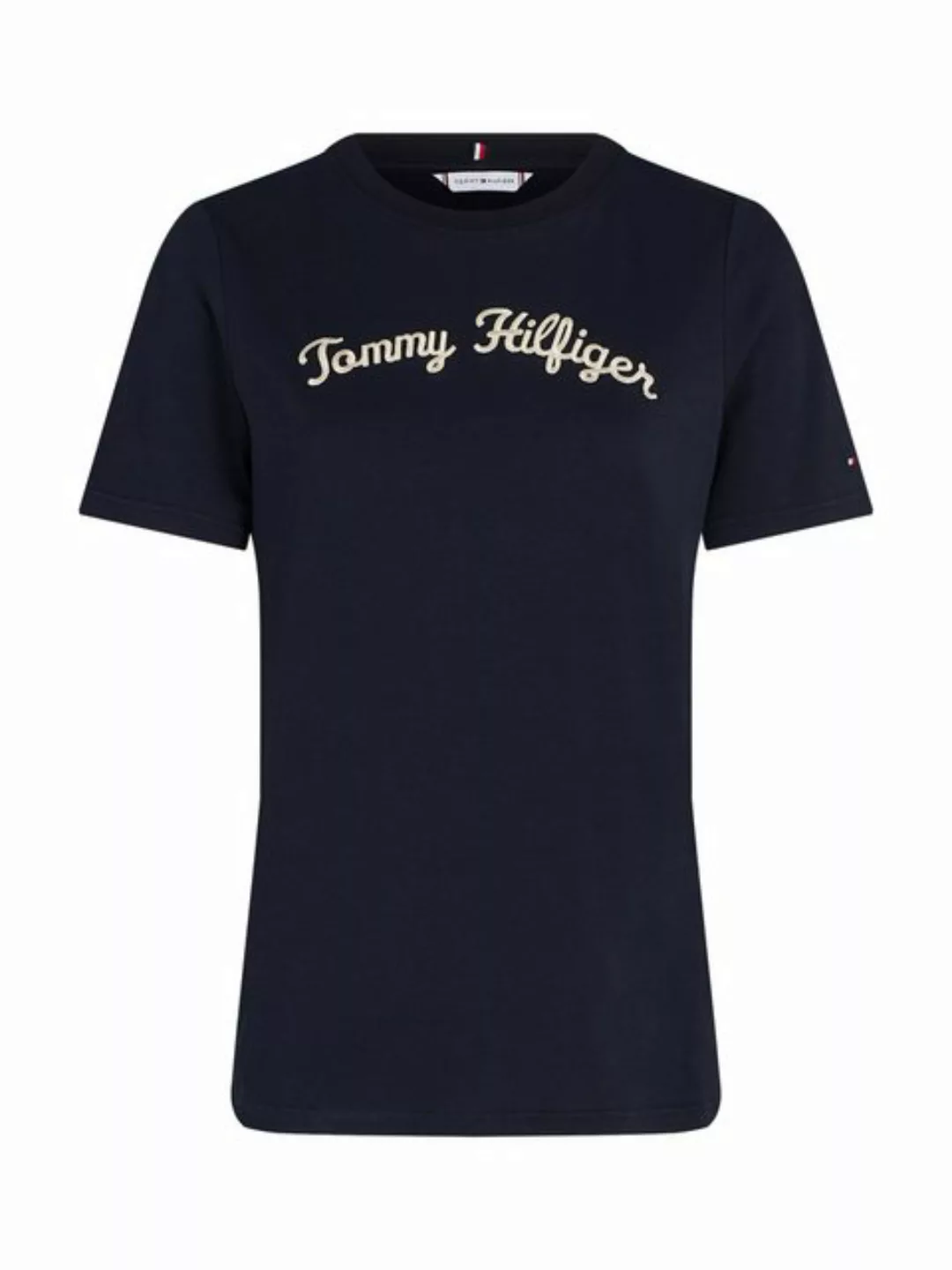 Tommy Hilfiger Kurzarmshirt REG SCRIPT C-NK SS mit Tommy Hilfiger Script Lo günstig online kaufen