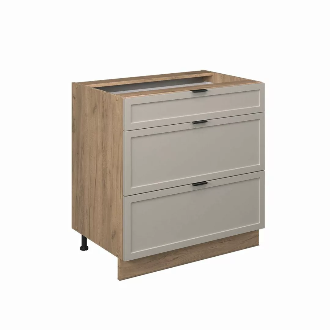Vicco Unterschrank Fame-Line, GrauBeige/Goldkraft Eiche, 80 günstig online kaufen