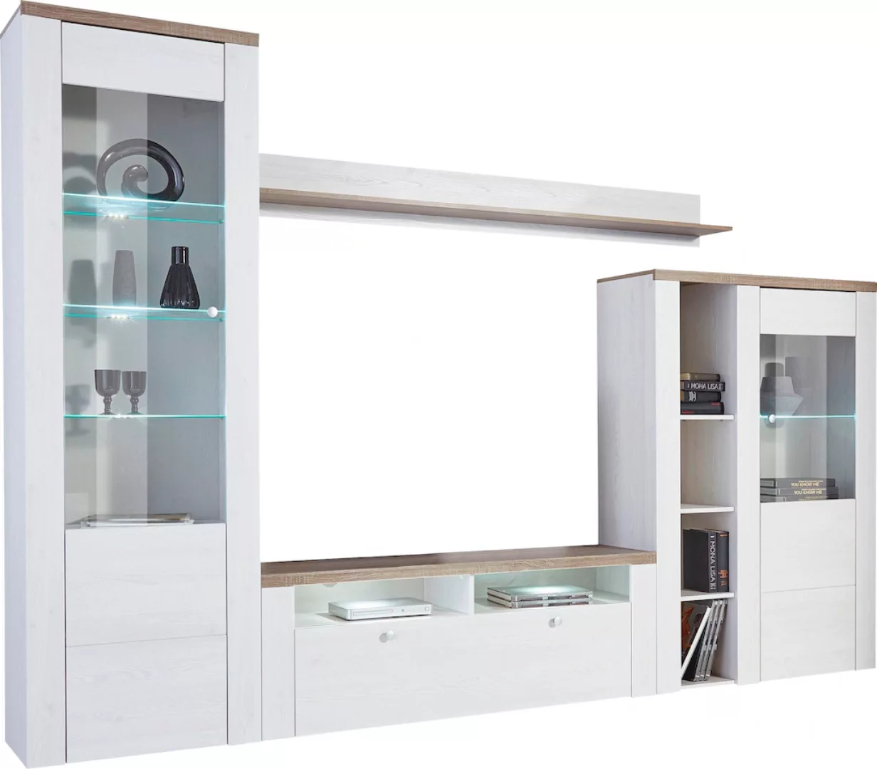 Home affaire Wohnwand "Larona, Anbauwand, Set 4 Teilig", (Set, 4 St.), best günstig online kaufen