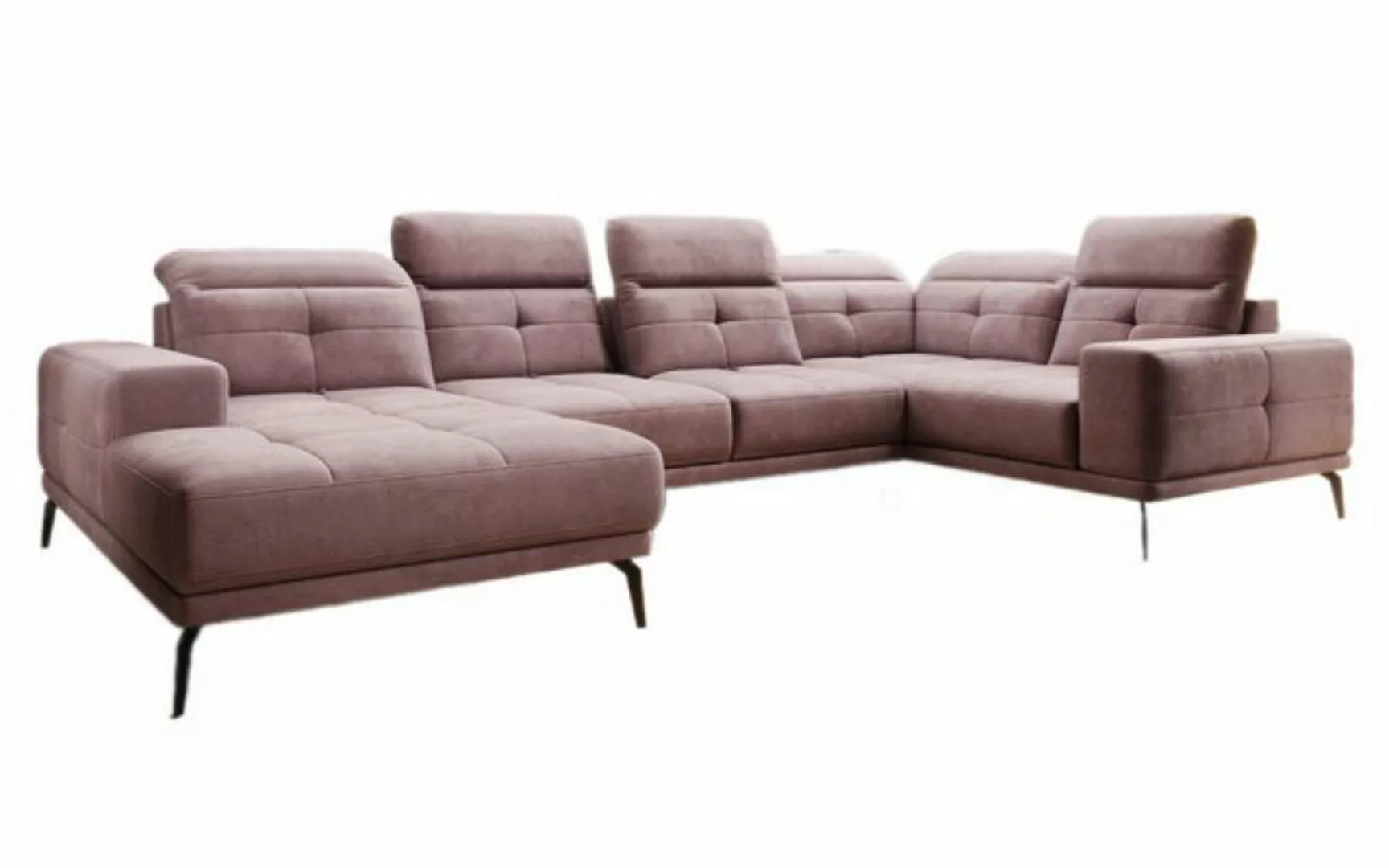 Luxusbetten24 Sofa Designer Sofa Nerio, mit verstellbarer Kopf- und Rückenl günstig online kaufen