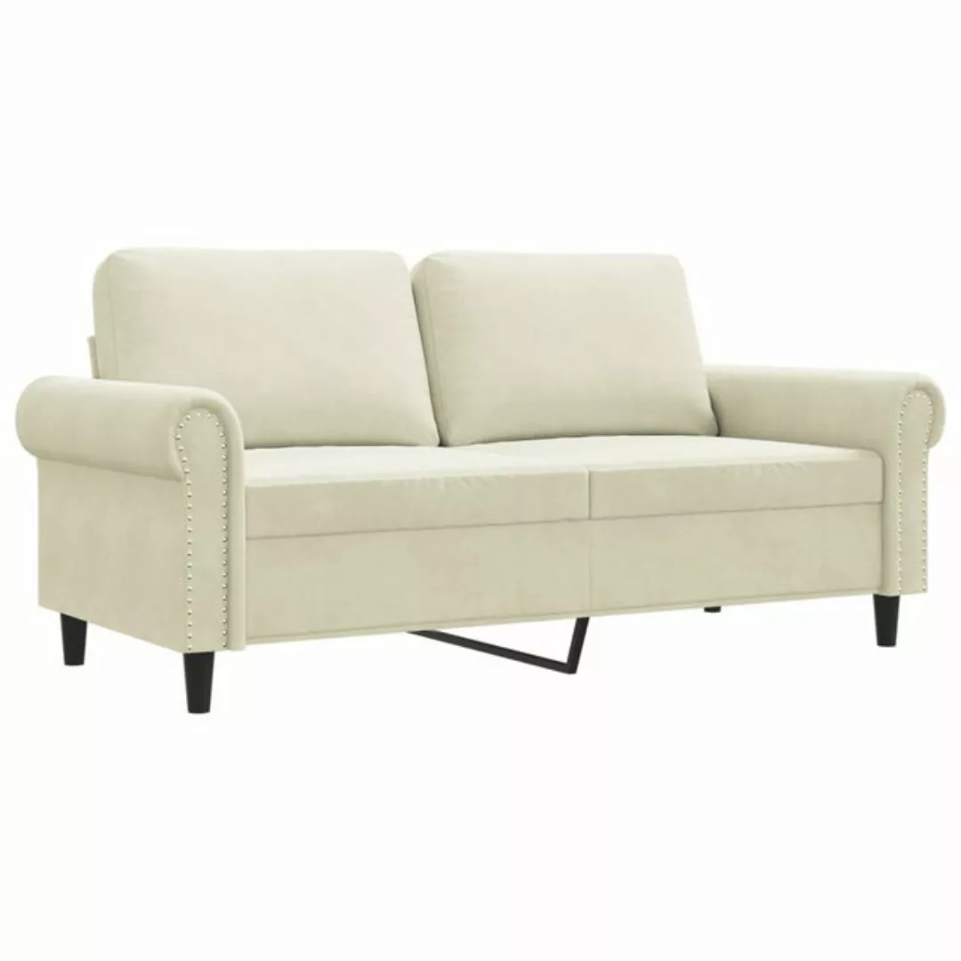 vidaXL Sofa, 2-Sitzer-Sofa Creme 140 cm Samt günstig online kaufen