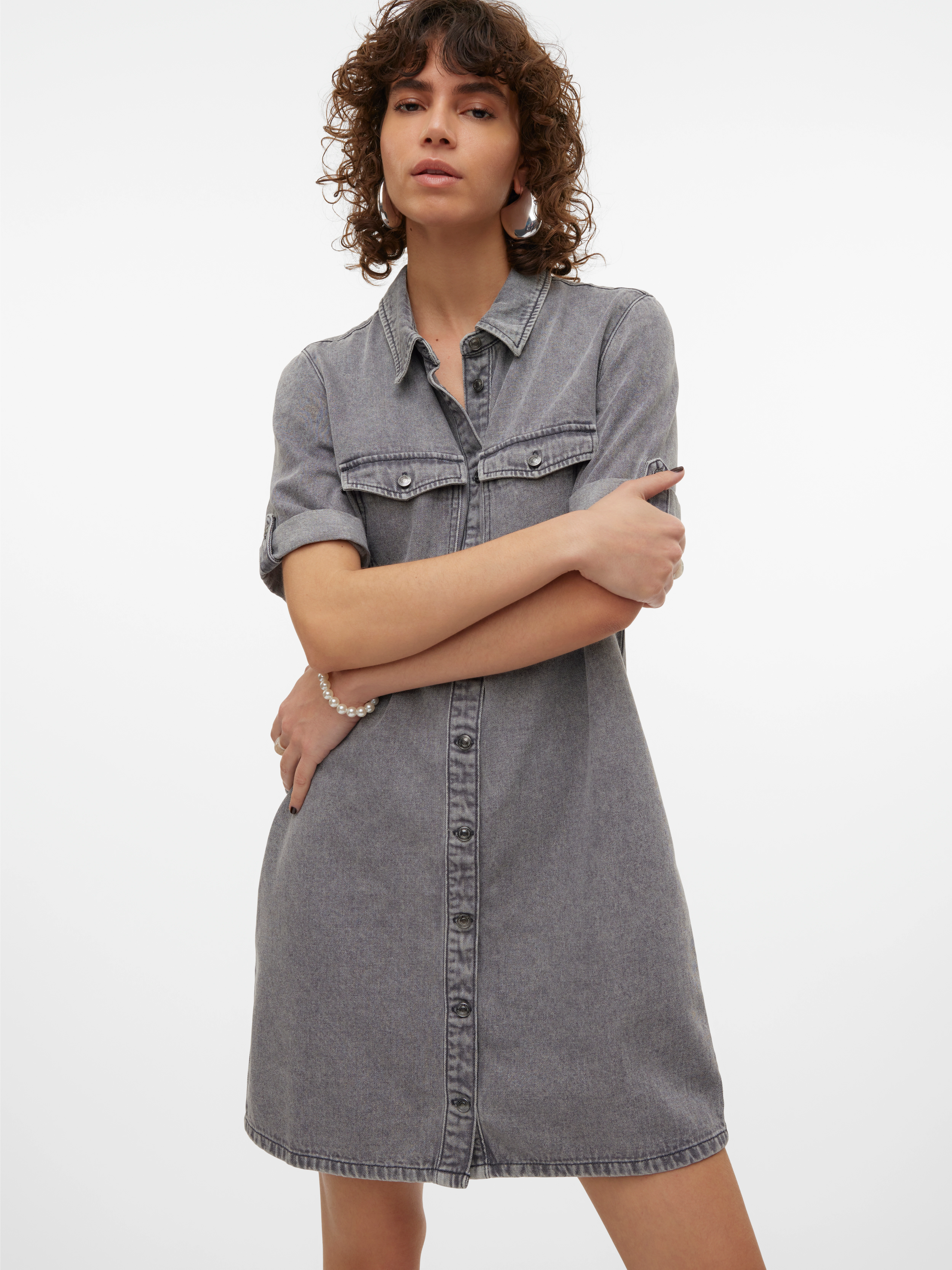 Vero Moda Jeanskleid "VMJENNIE SS SHORT DENIM DRESS NOOS" günstig online kaufen