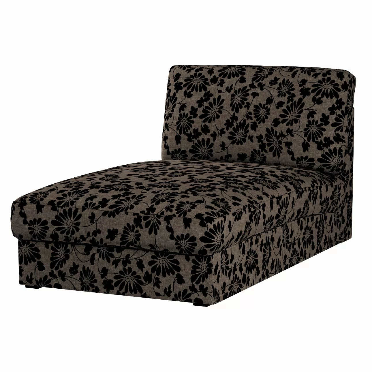Bezug für Kivik Recamiere Sofa, braun-schwarz, Bezug für Kivik Recamiere, L günstig online kaufen